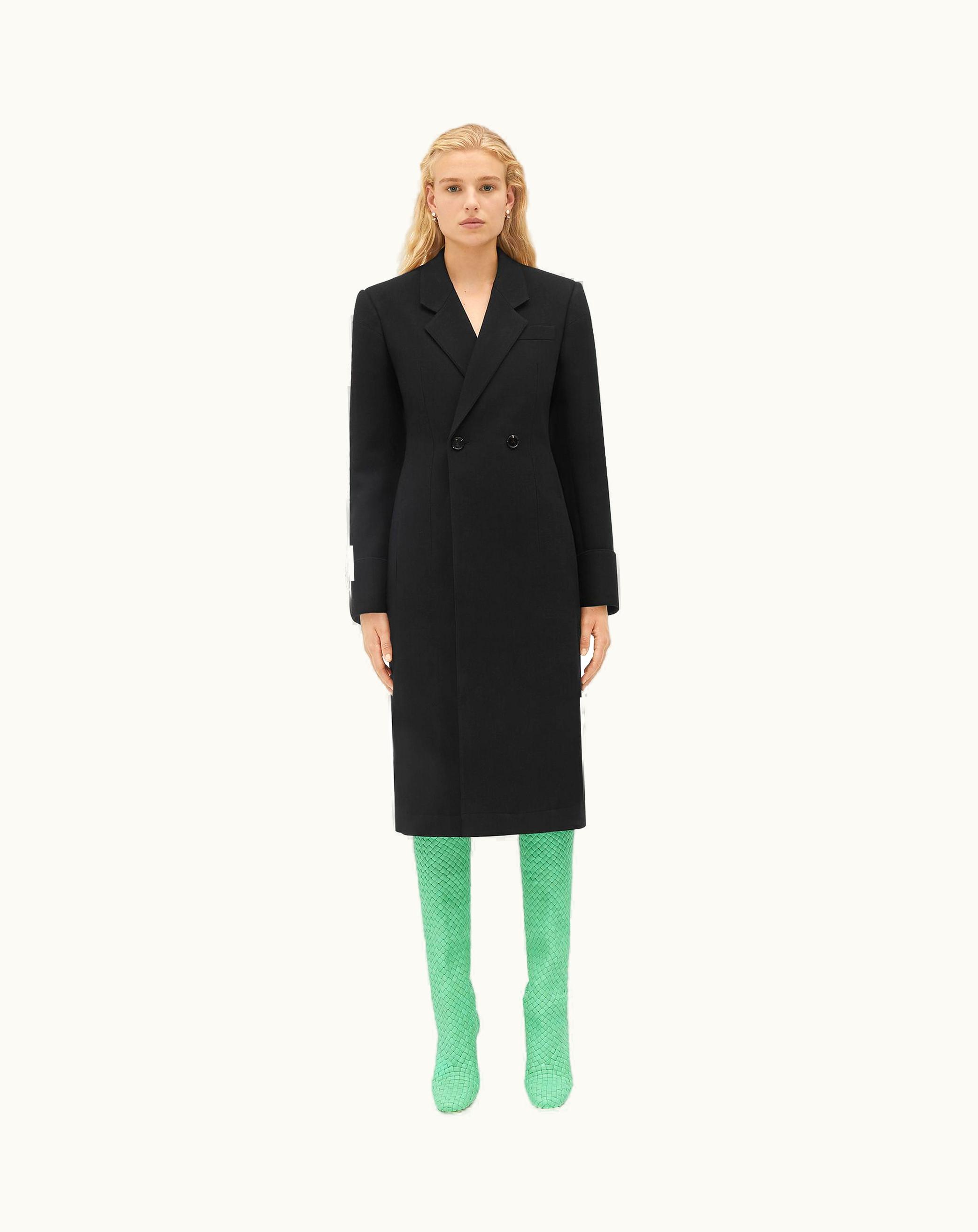 Bottega Veneta Bottega Veneta Women's Structured Cotton Coat In Black