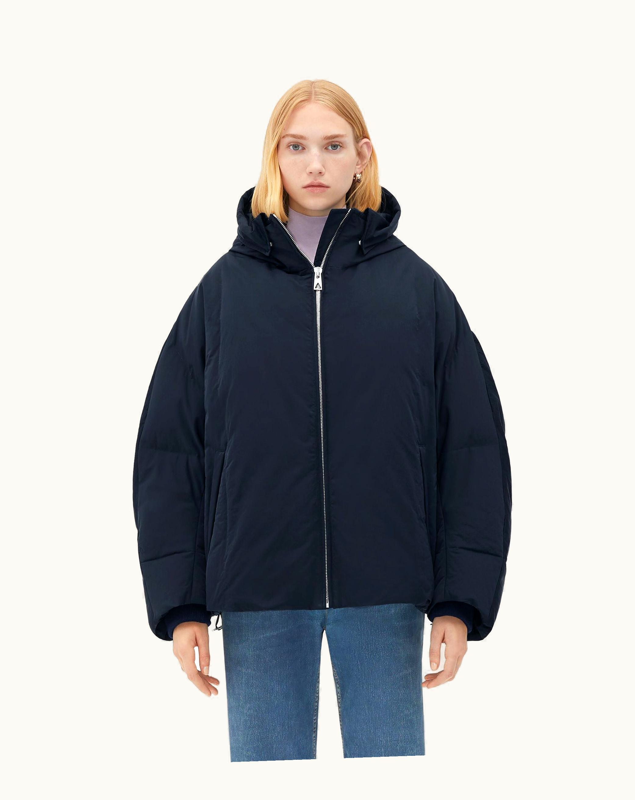 Bottega Veneta Bottega Veneta Women's Tech Nylon Puffer Jacket In Dark Navy