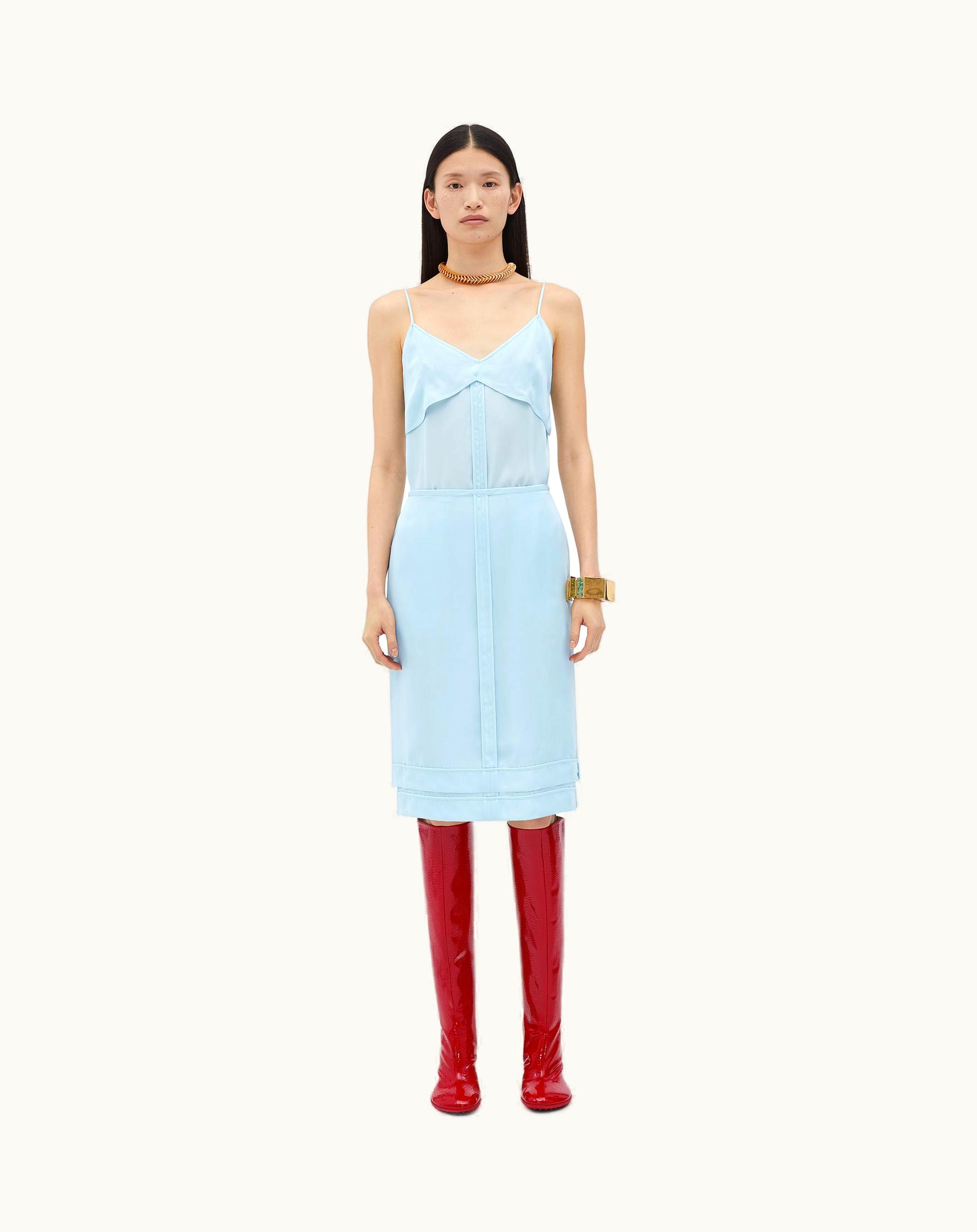 Bottega Veneta Bottega Veneta Women's Sheer Cupro Midi Dress In Dusk