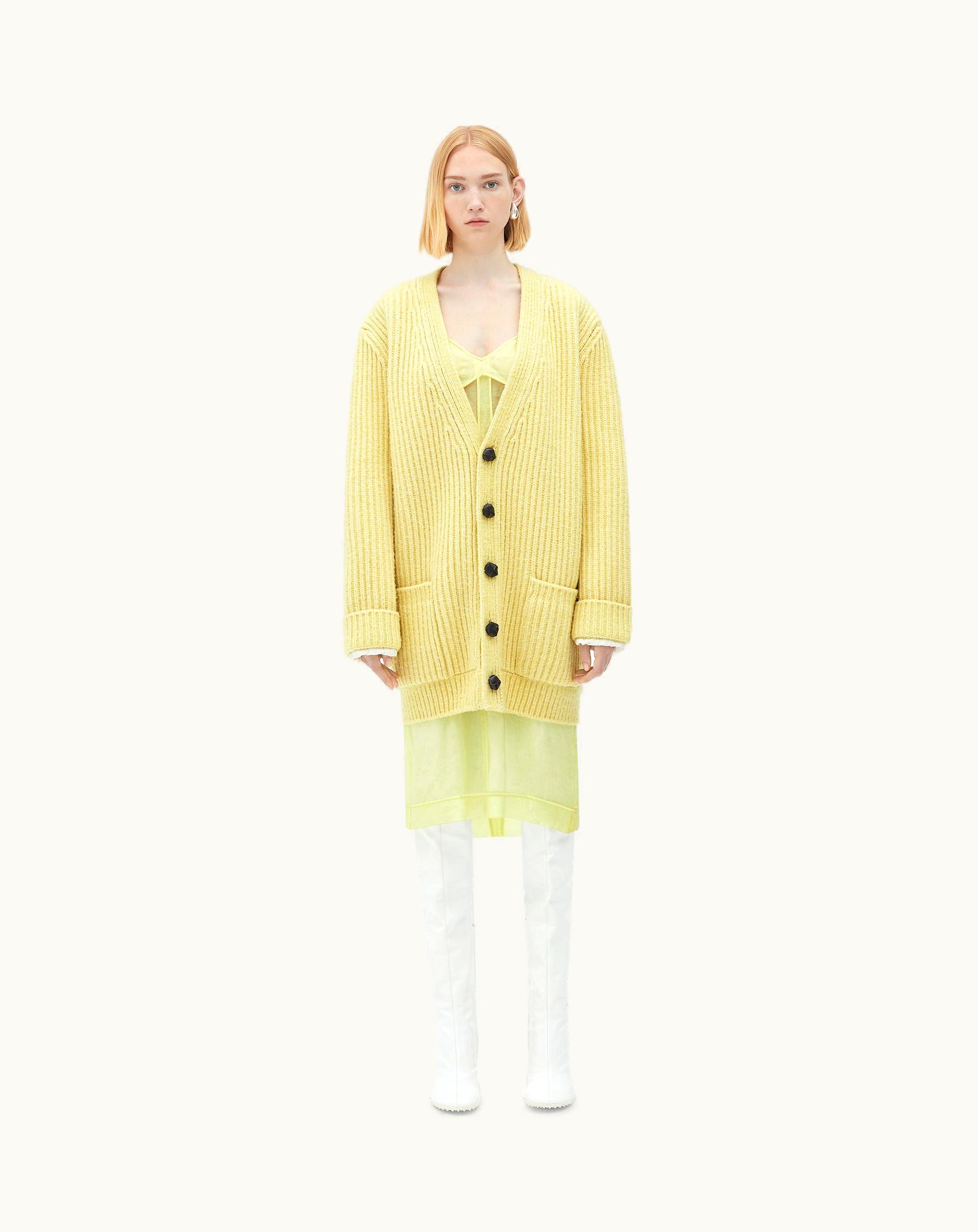 Bottega Veneta Bottega Veneta Women's Heavy Wool Cardigan In Sherbert