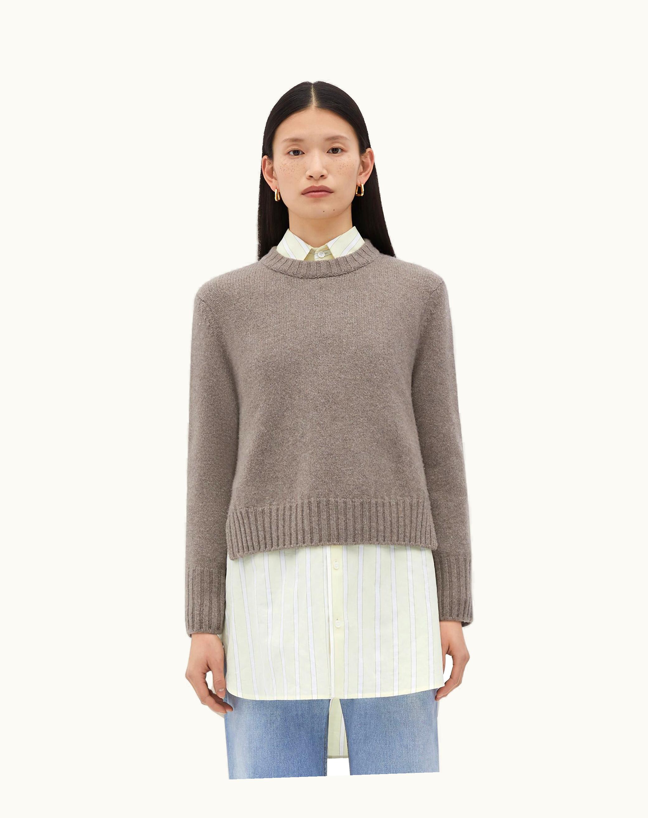 Bottega Veneta Bottega Veneta Women's Heavy Wool Sweater With Knot Buttons In Riverbed