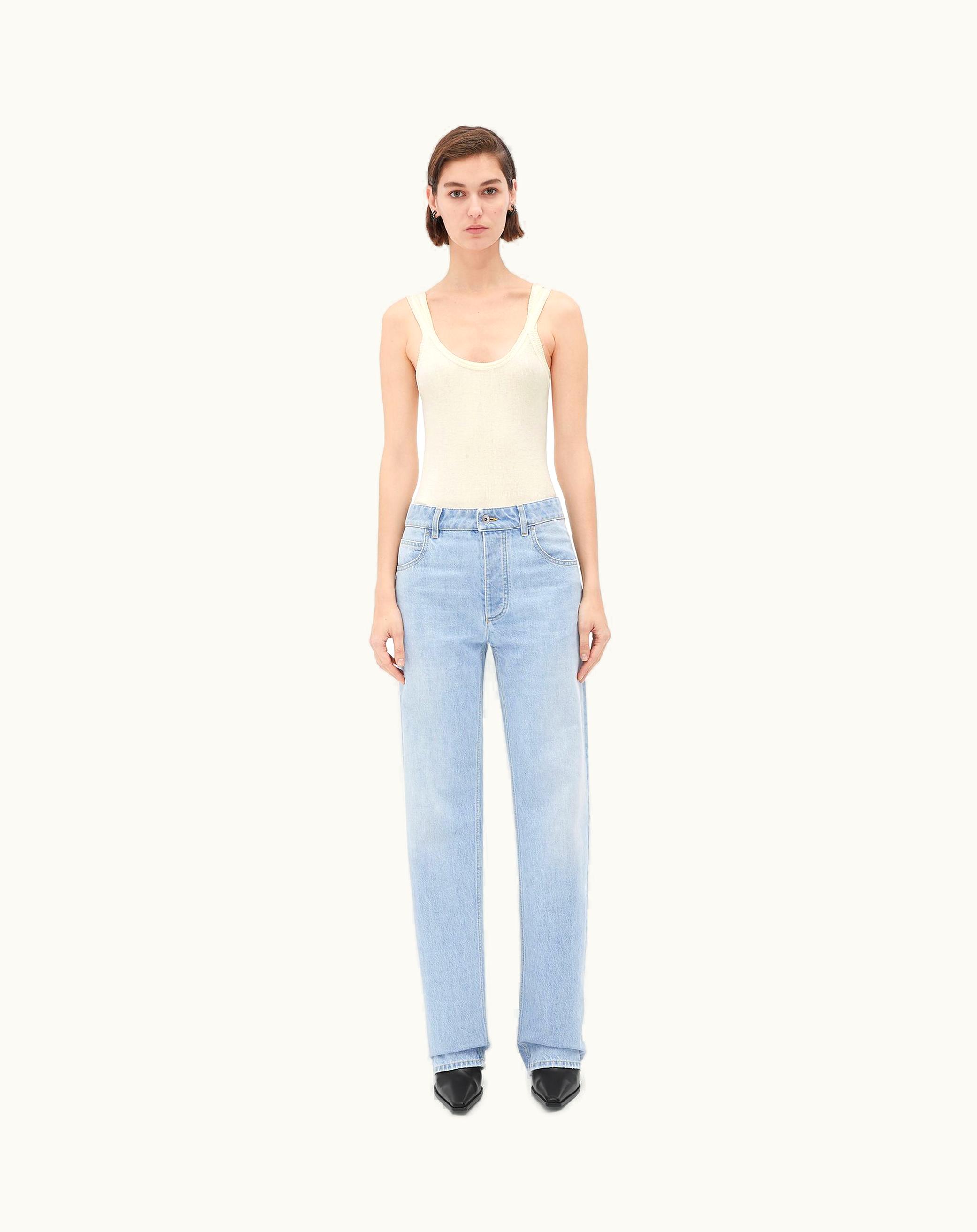 Bottega Veneta Bottega Veneta Women's Light-Bleached Boyfriend Denim In Light Bleach