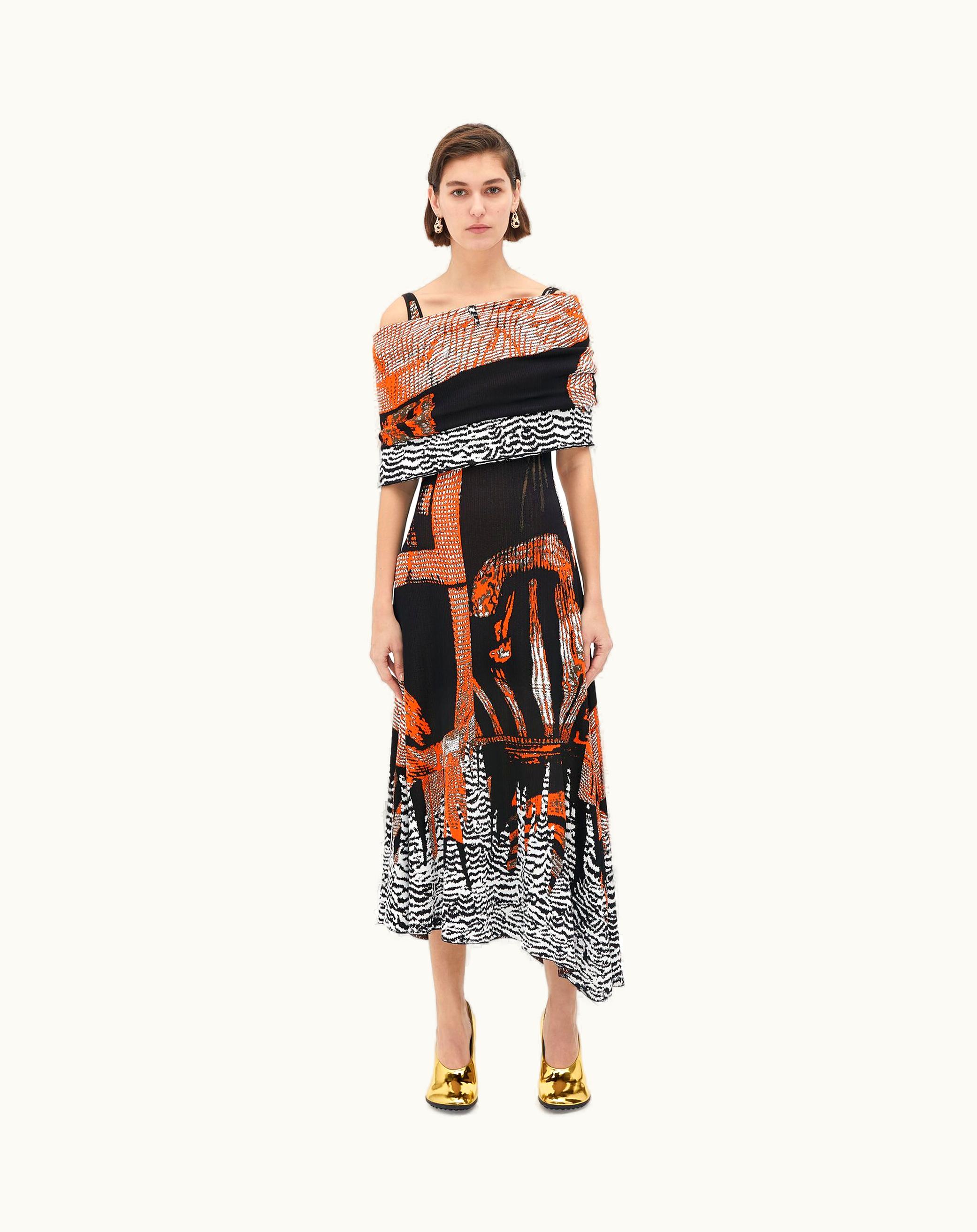 Bottega Veneta Bottega Veneta Women's Graphic Viscose Jacquard Scarf In Black