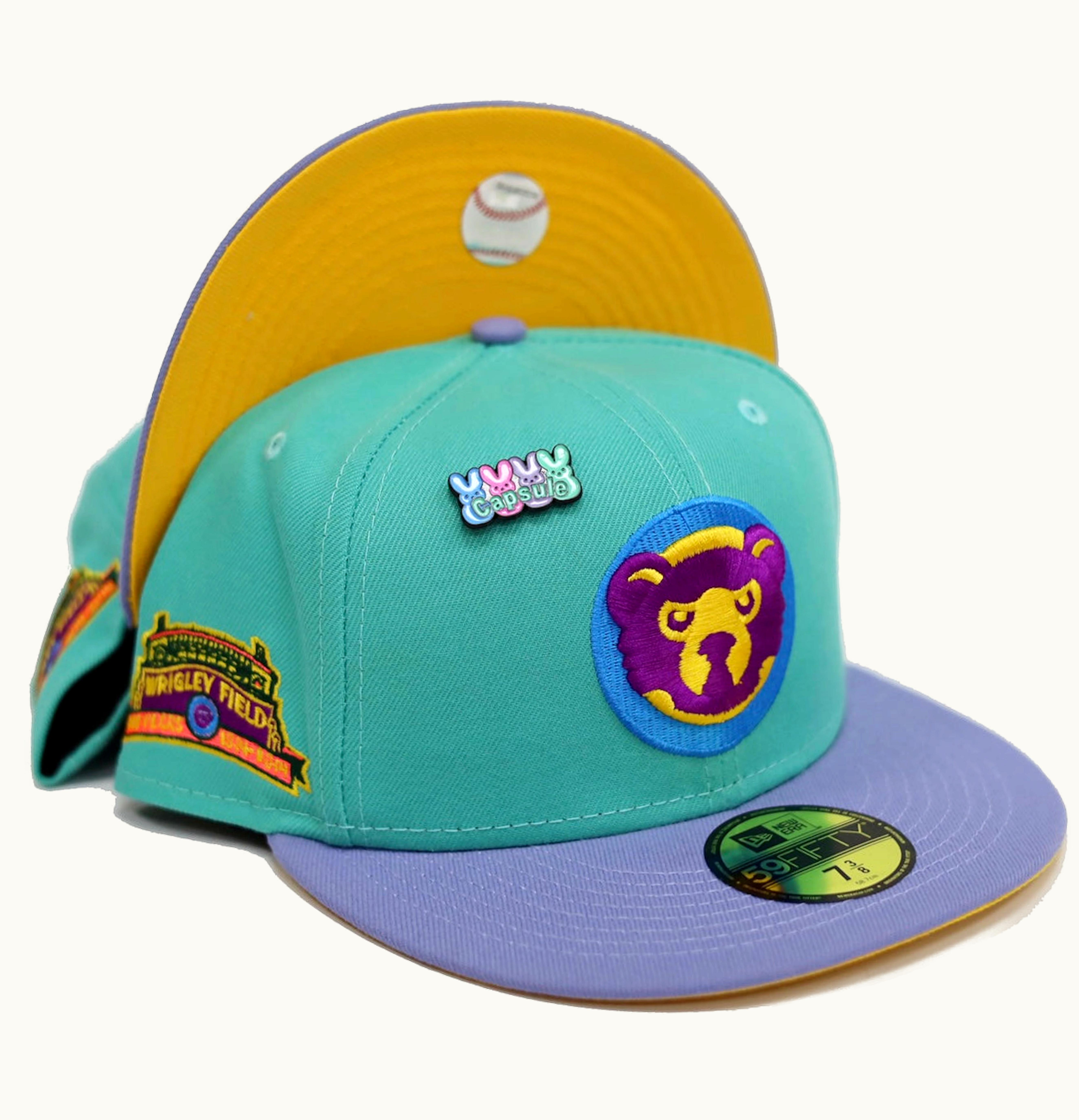 New Era New Era Chicago Cubs Capsule Easter Collection Wrigley Field 59Fifty Fitted Hat Green Lavender