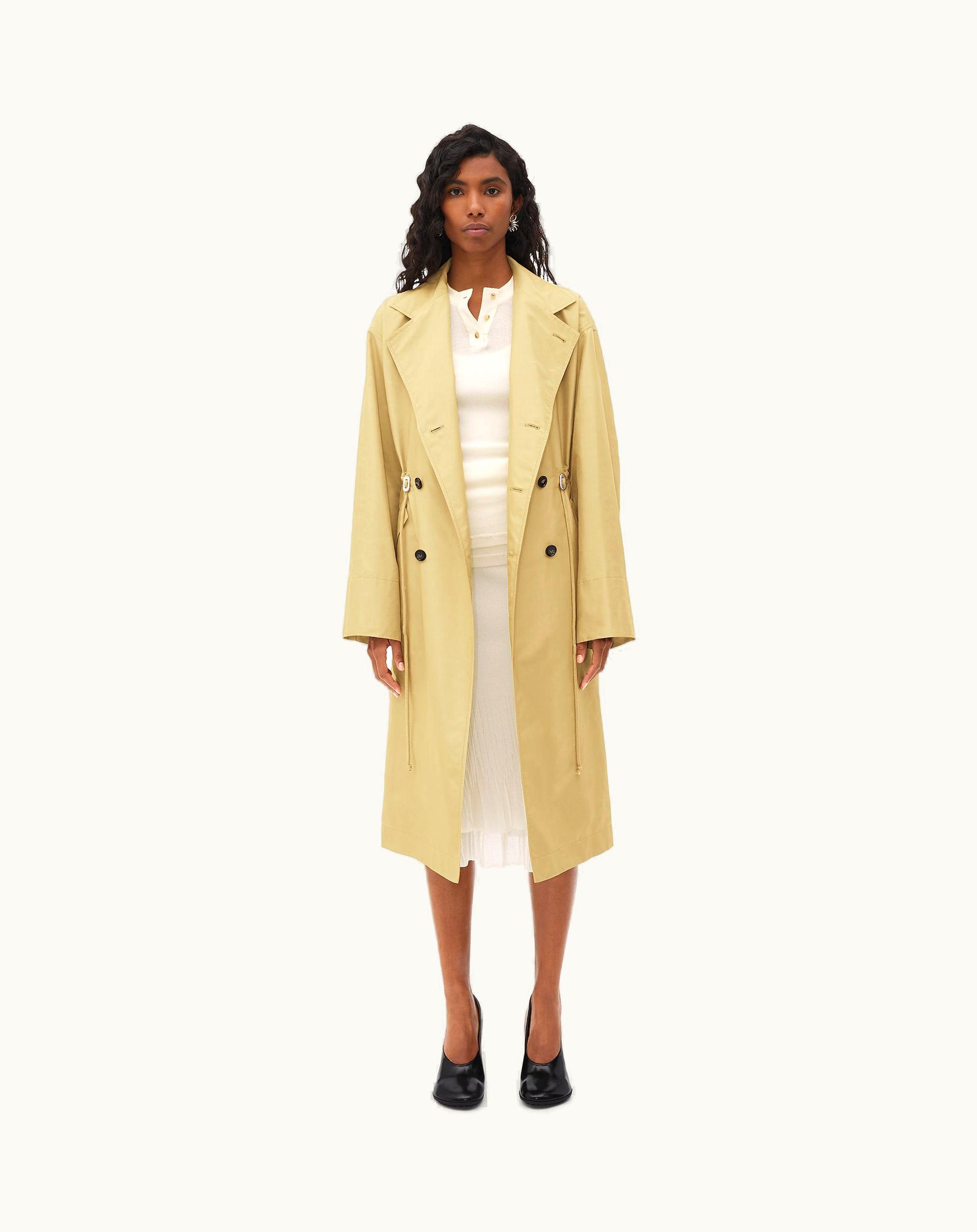 Bottega Veneta Bottega Veneta Women's Relaxed Fit Technical Nylon Packable Trench Coat In Tapioca