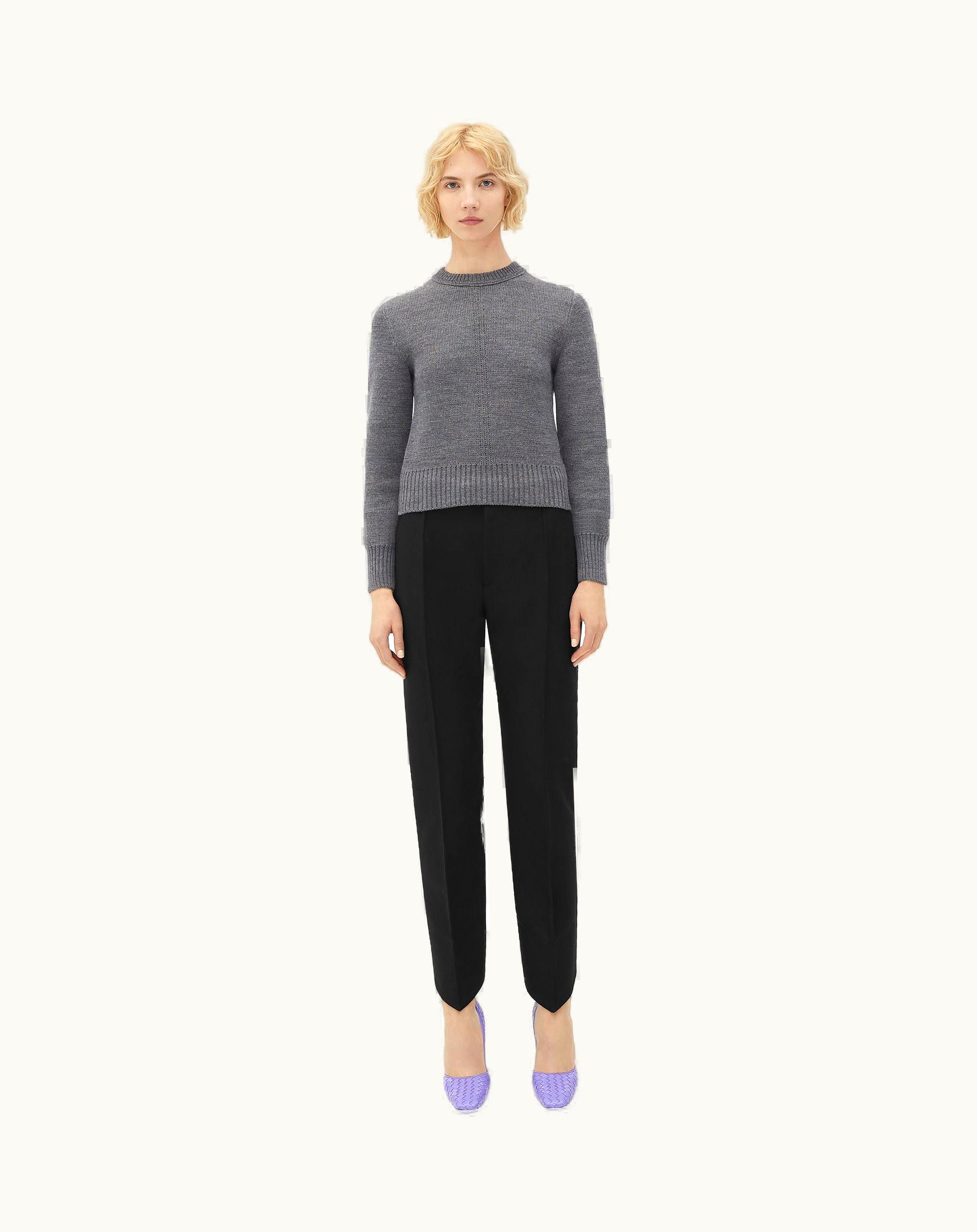 Bottega Veneta Bottega Veneta Women's Curved Shape Cotton Trousers In Black