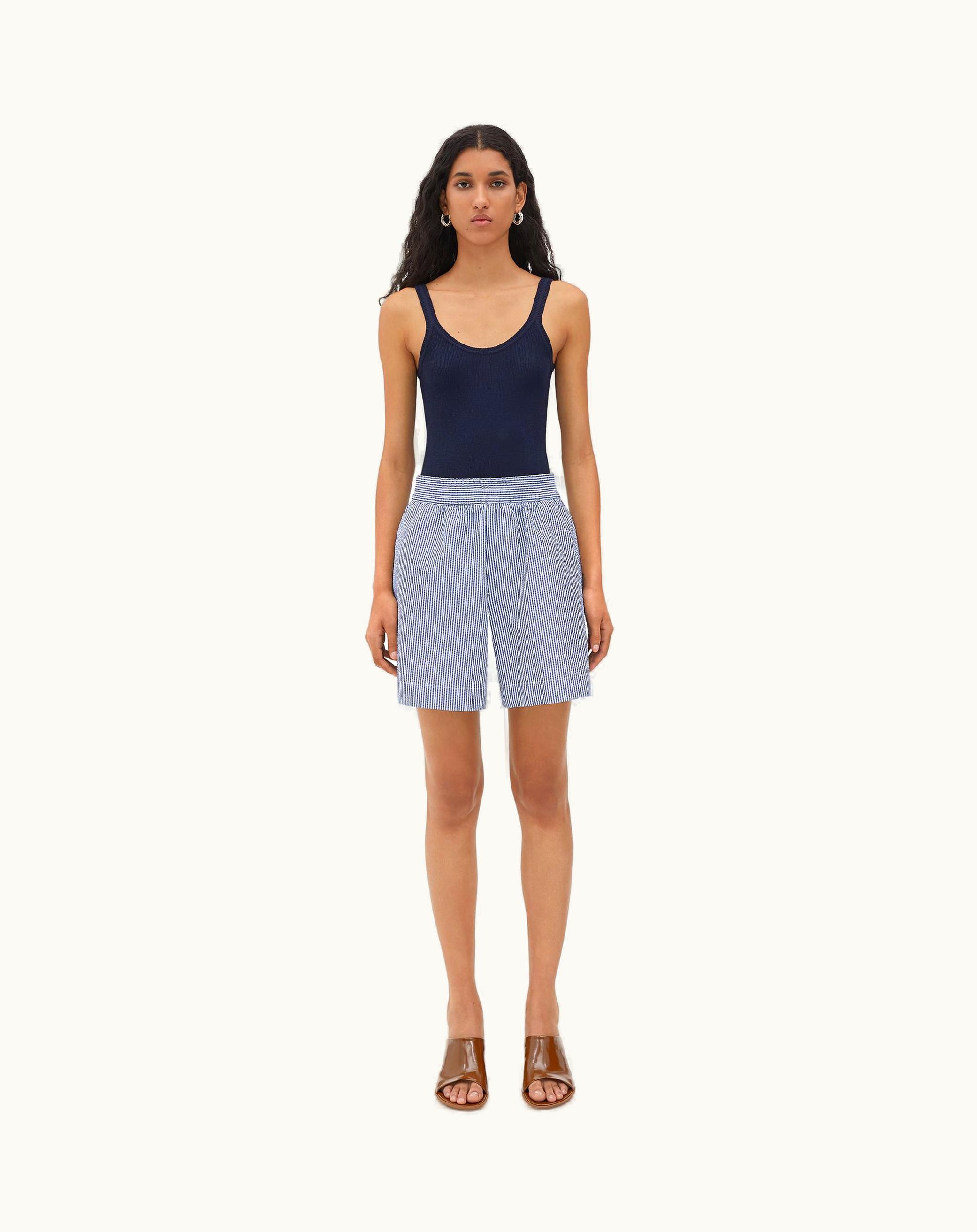 Bottega Veneta Bottega Veneta Women's Nylon Shorts In Blue / White