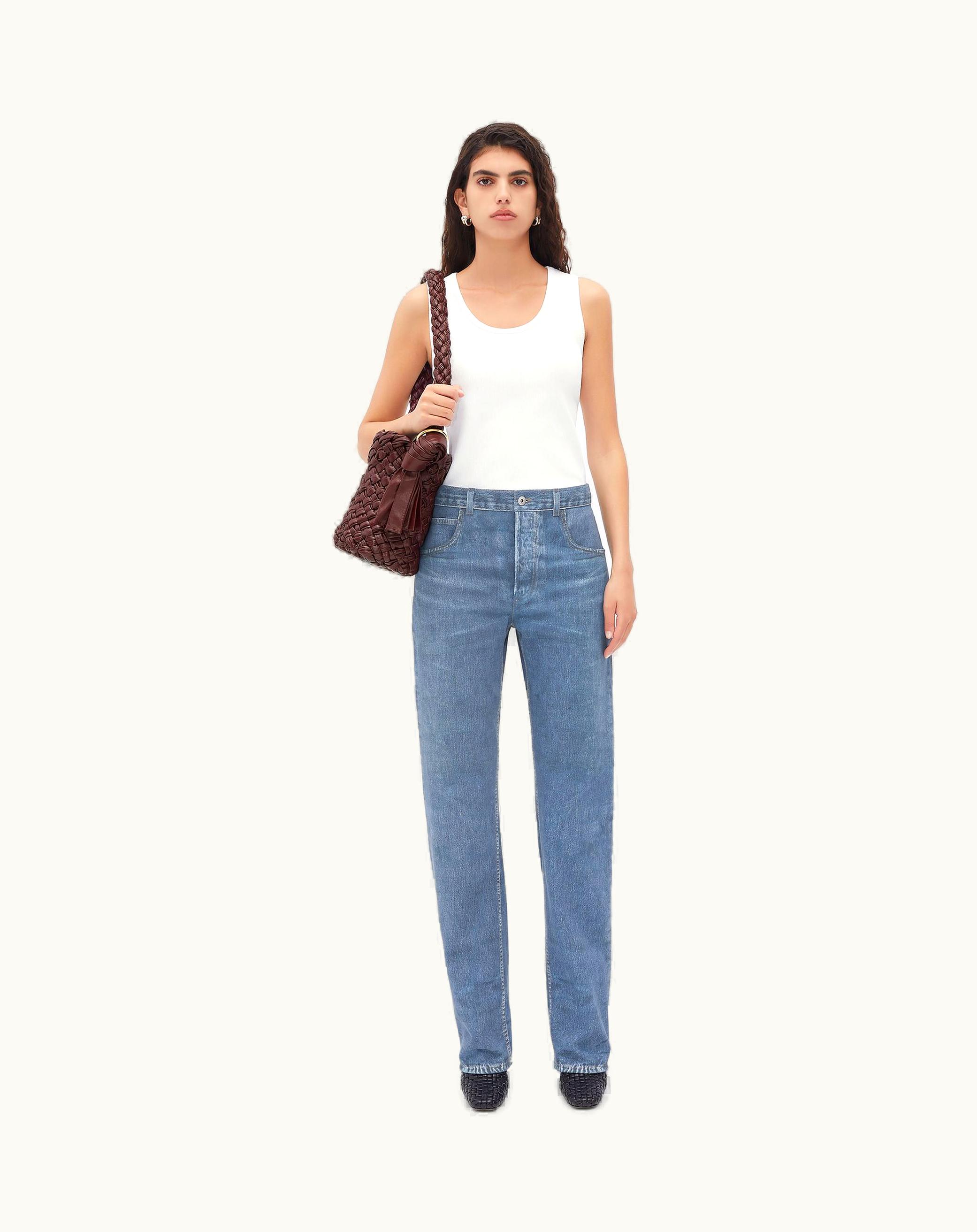 Bottega Veneta Bottega Veneta Women's Stretch Rib Cotton Tank Top In Chalk