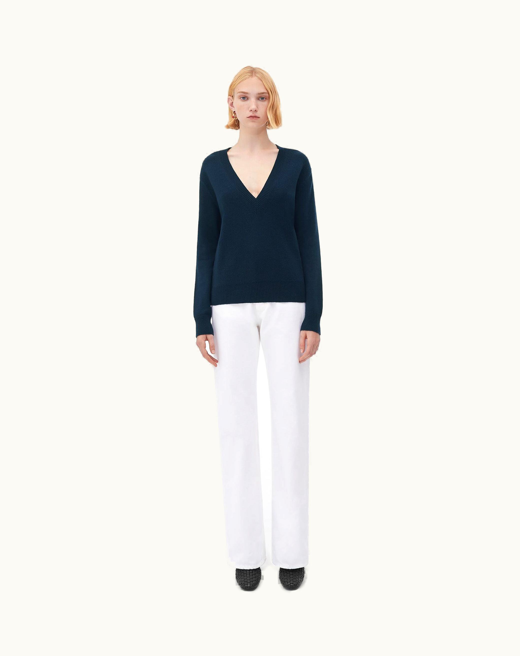 Bottega Veneta Bottega Veneta Women's Compact Cashmere Jumper In Abyss