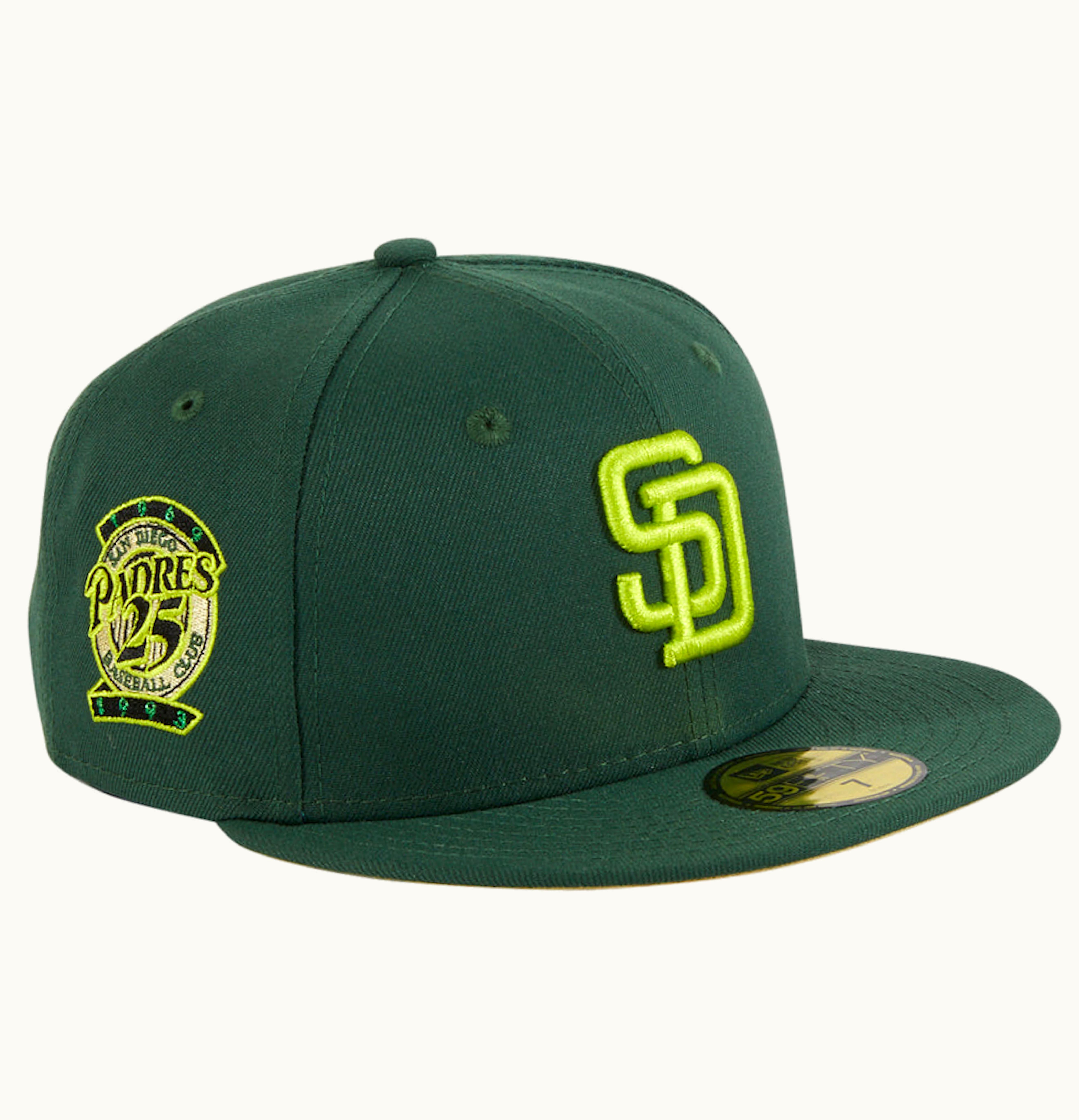 New Era New Era San Diego Padres Crocodile 25th Anniversary Patch Hat Club Exclusive 59Fifty Fitted Hat Green Neon Yellow