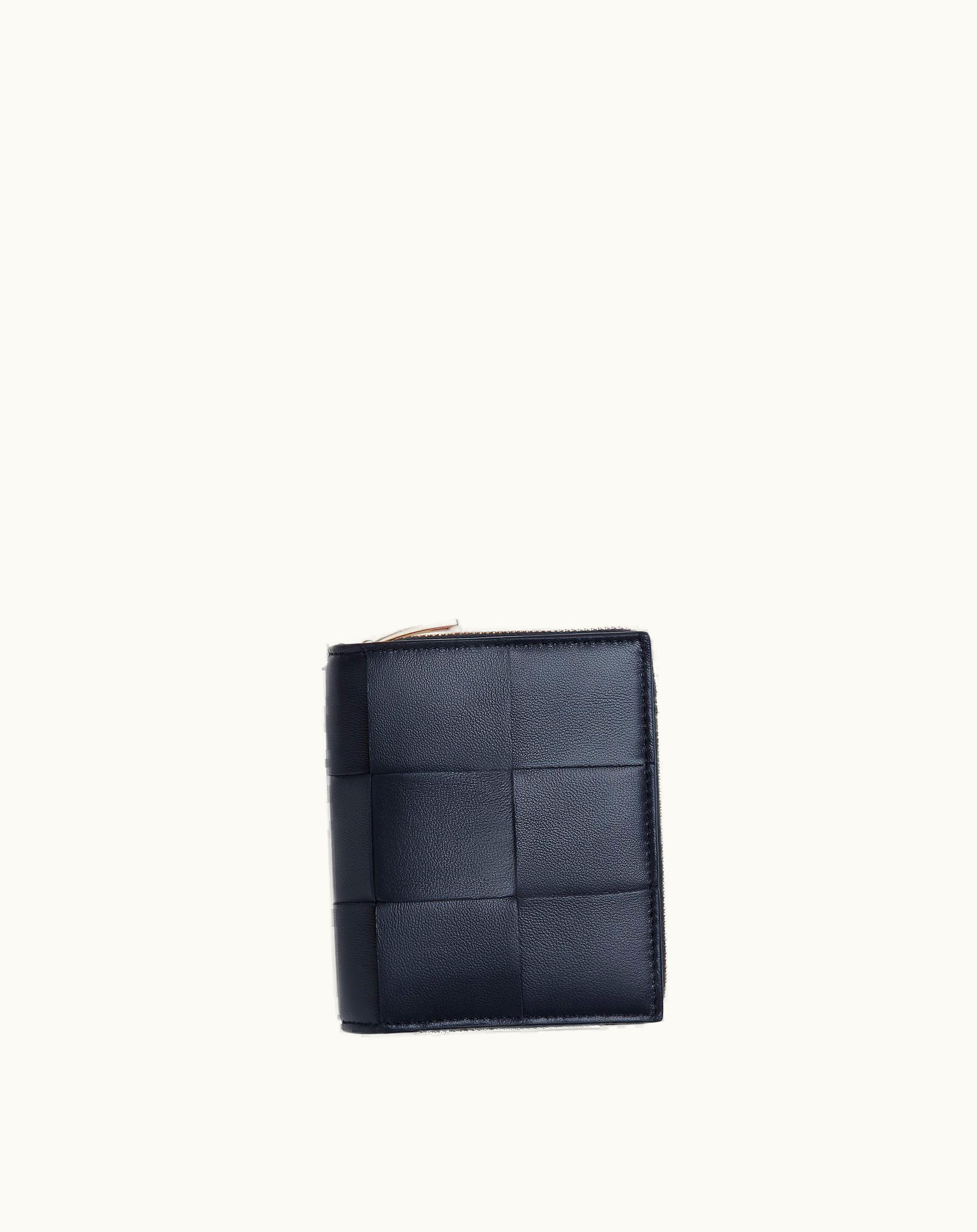 Bottega Veneta Bottega Veneta Women's Small Cassette Bi-Fold Zip Wallet In Space Space