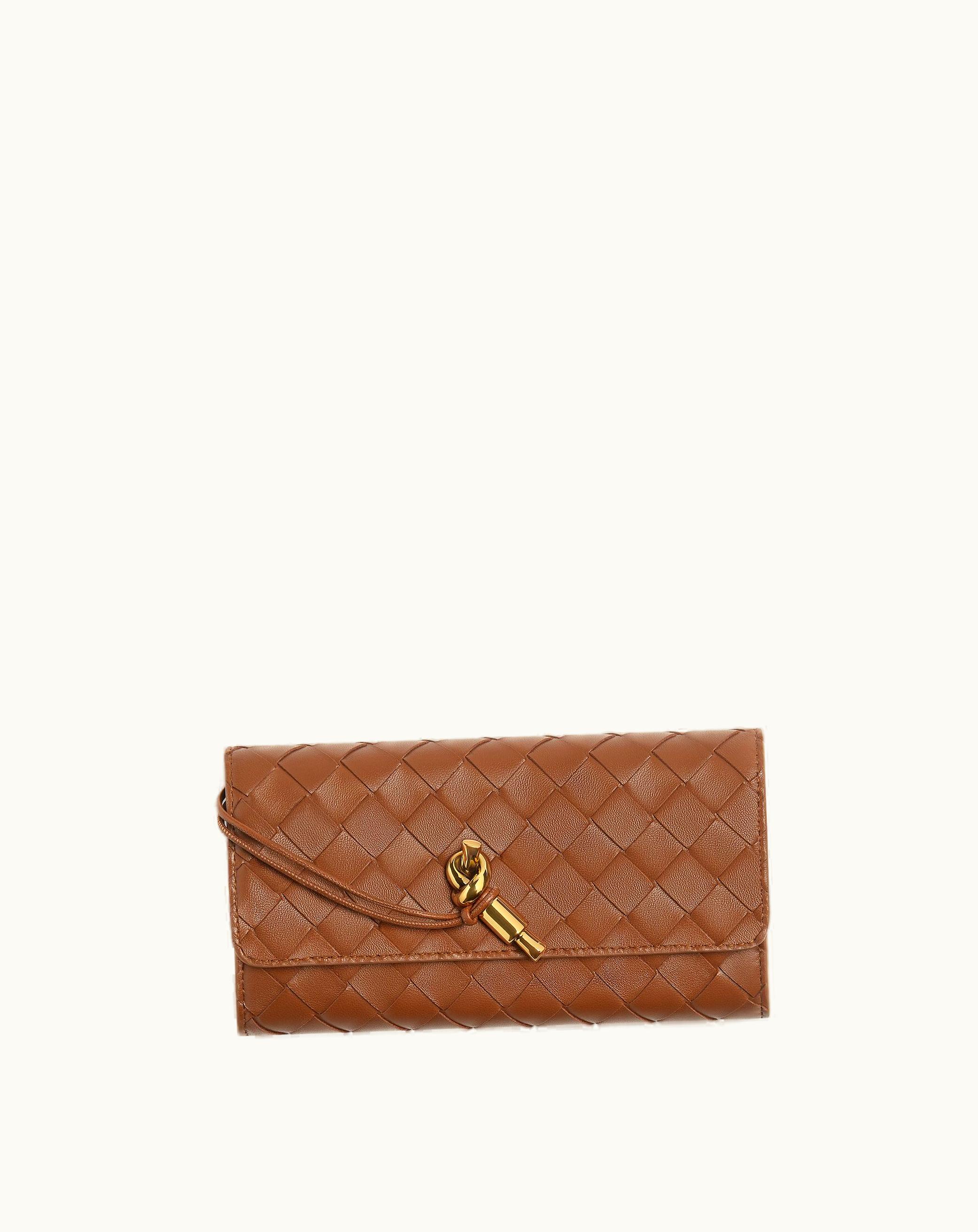 Bottega Veneta Bottega Veneta Women's Andiamo Large Flap Wallet In Cognac