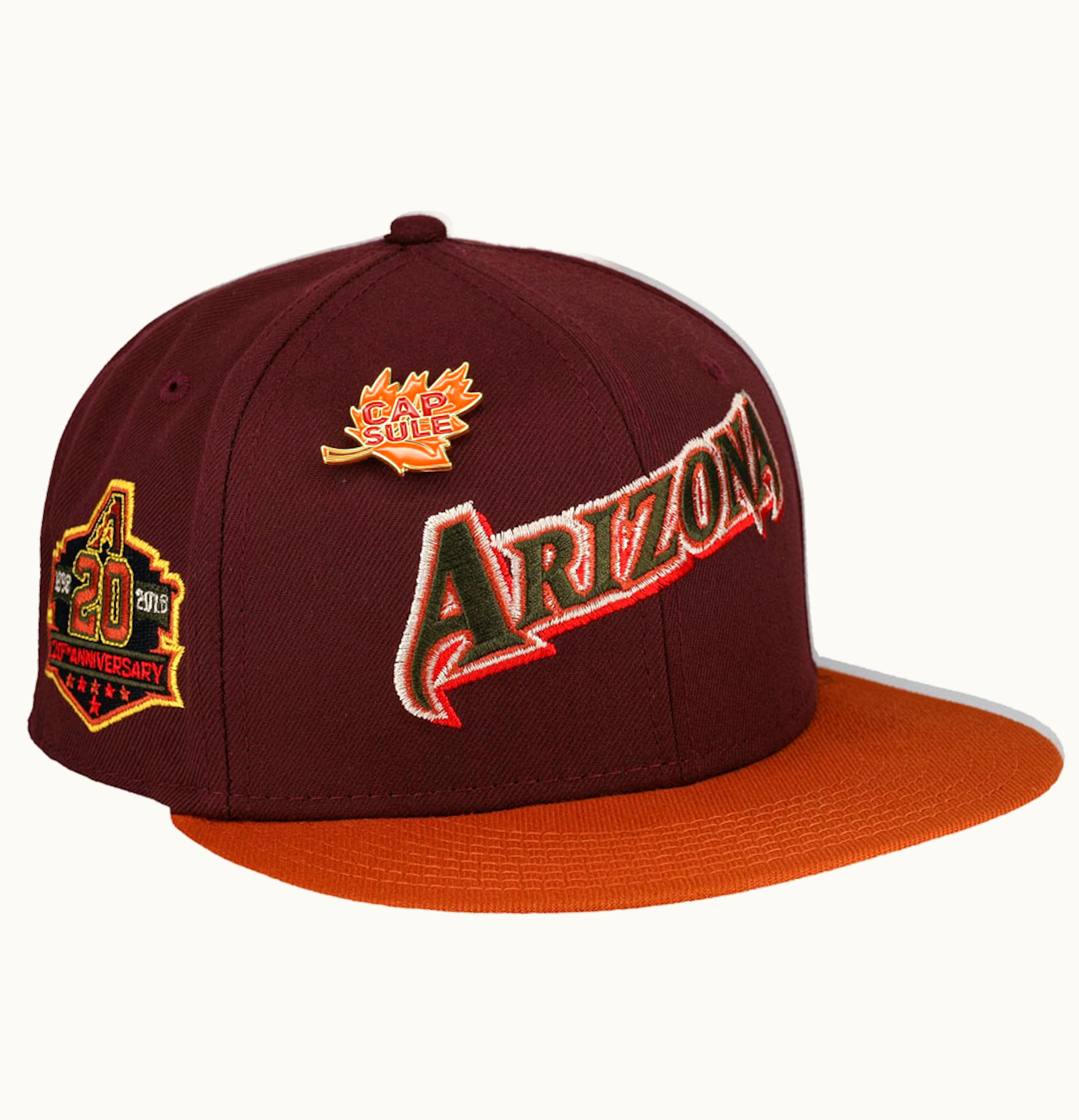 New Era New Era Arizona Diamondbacks Capsule Fall 20 20th Anniversary Fitted Hat 59Fifty Fitted Hat Maroon Green