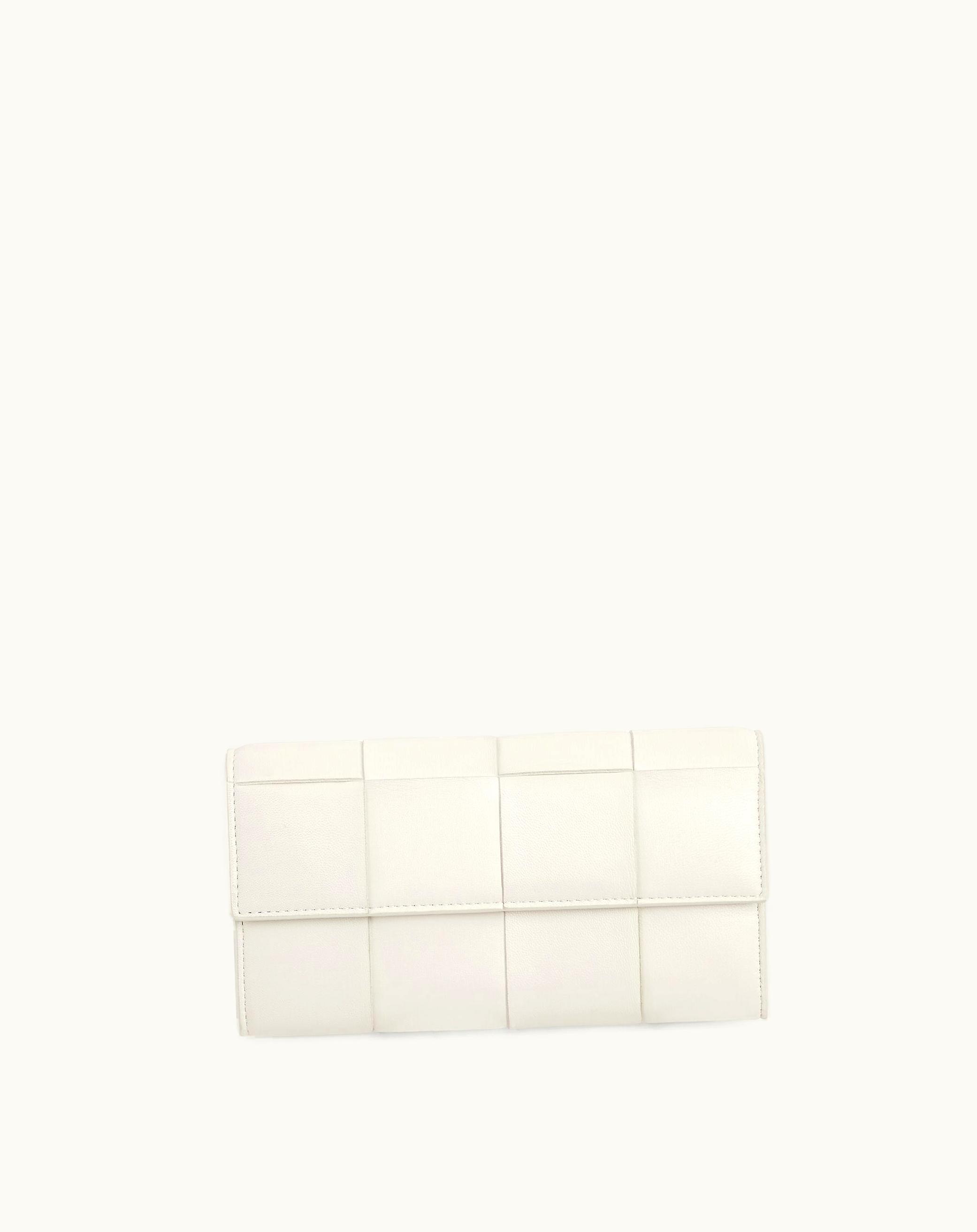 Bottega Veneta Bottega Veneta Women's Cassette Large Flap Wallet In White