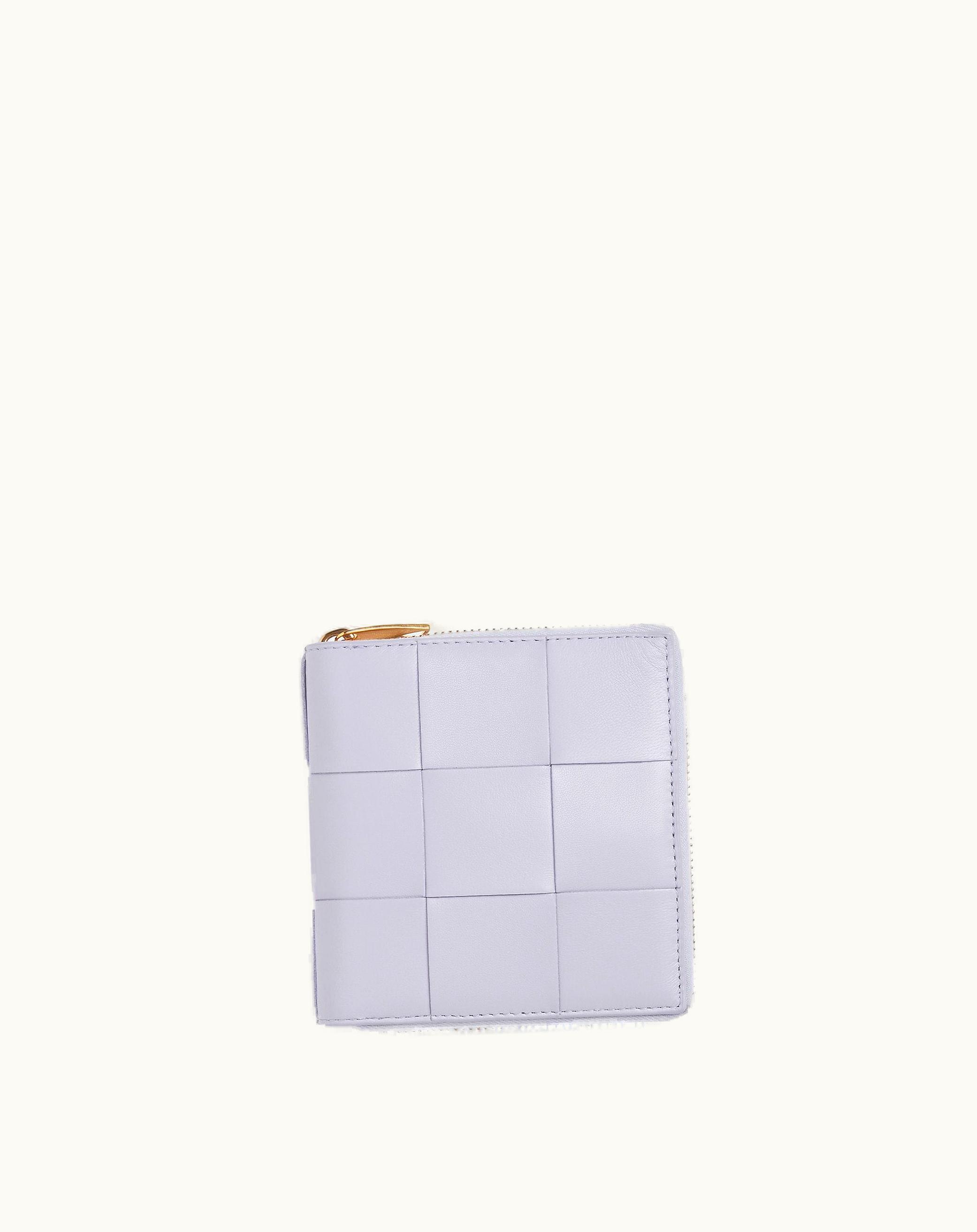 Bottega Veneta Bottega Veneta Women's Small Cassette Compact Zip Around Wallet In Oyster