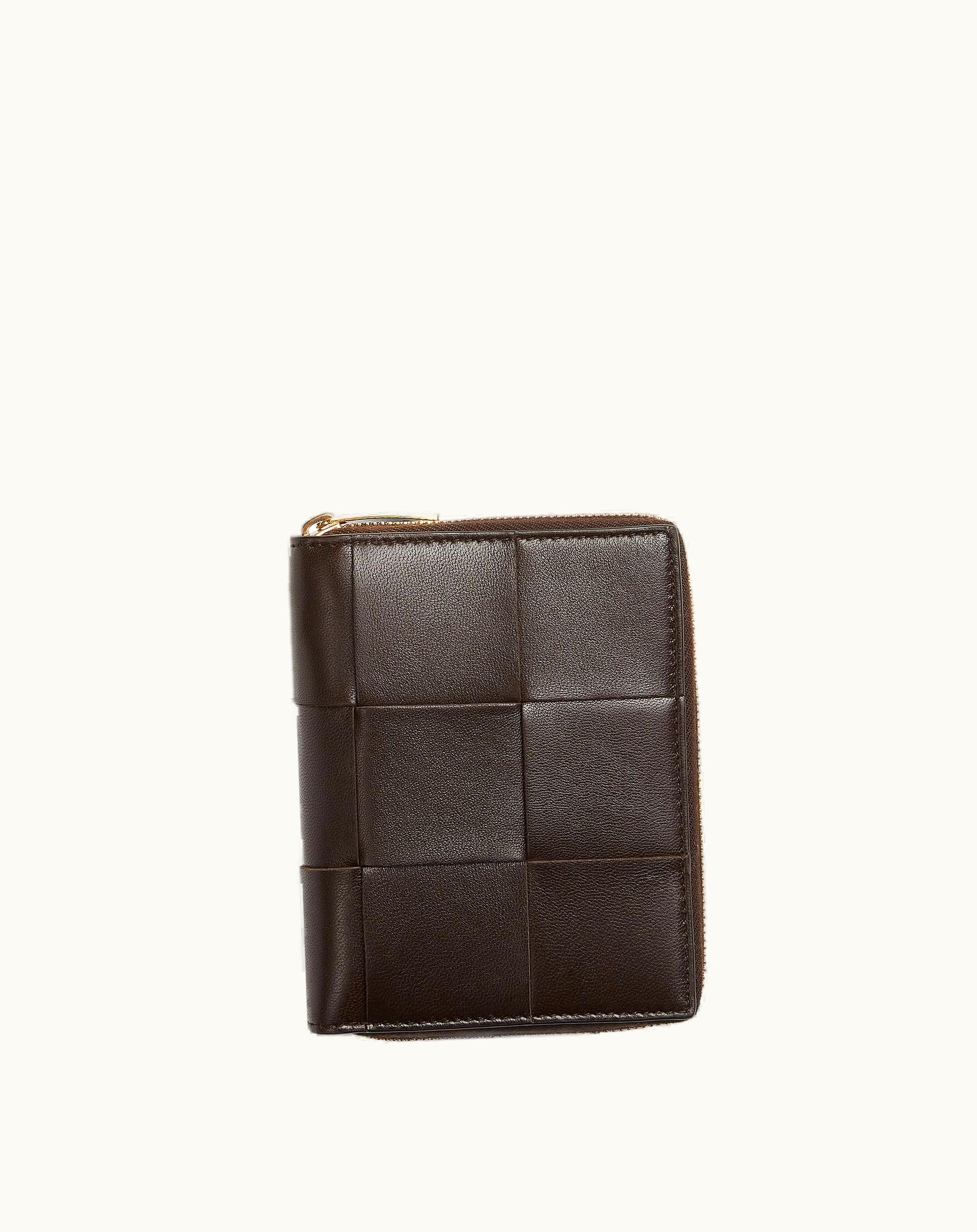 Bottega Veneta Bottega Veneta Women's Compact Cassette Zip Around Wallet In Fondant