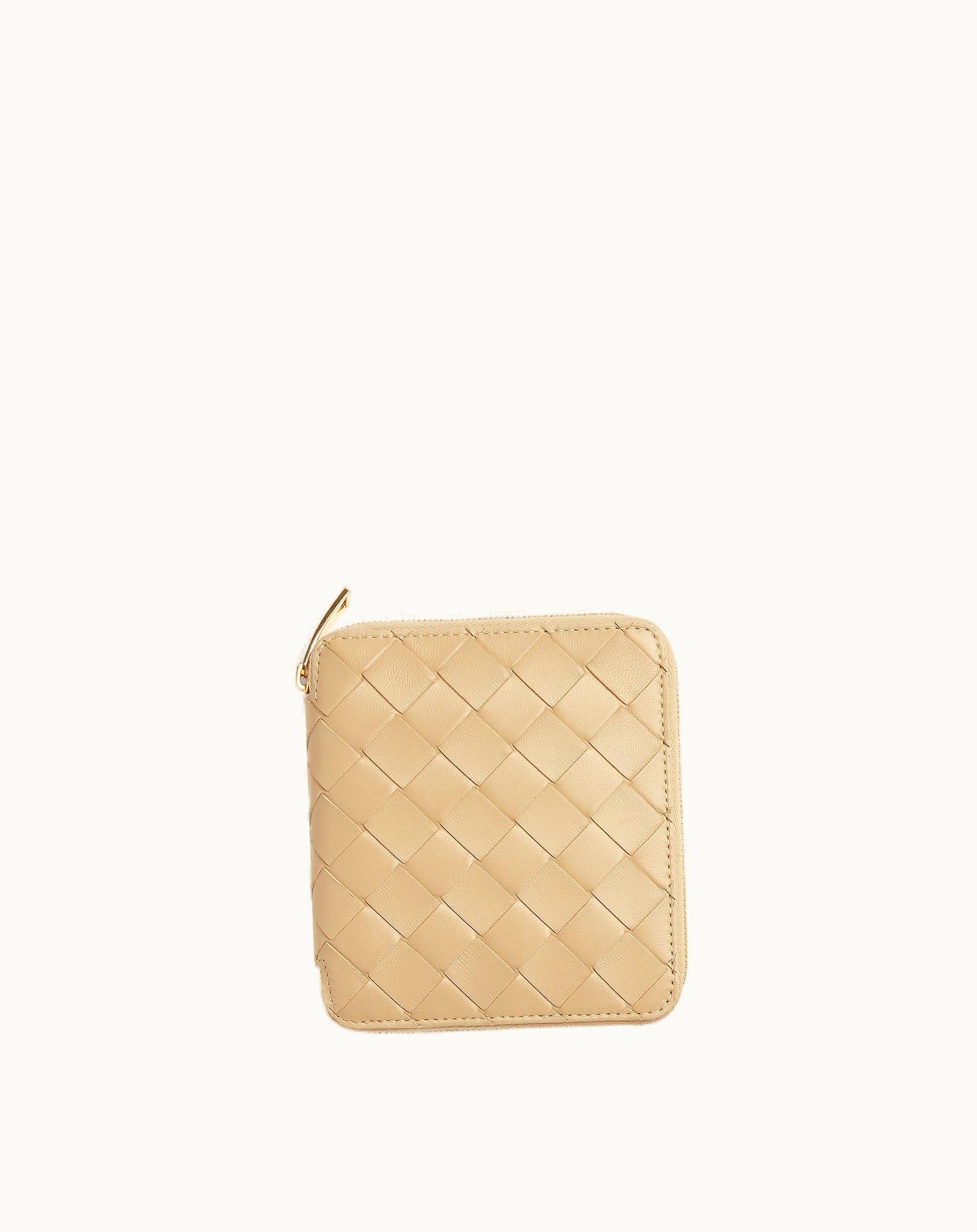 Bottega Veneta Bottega Veneta Women's Compact Zip Around Wallet In Porridge