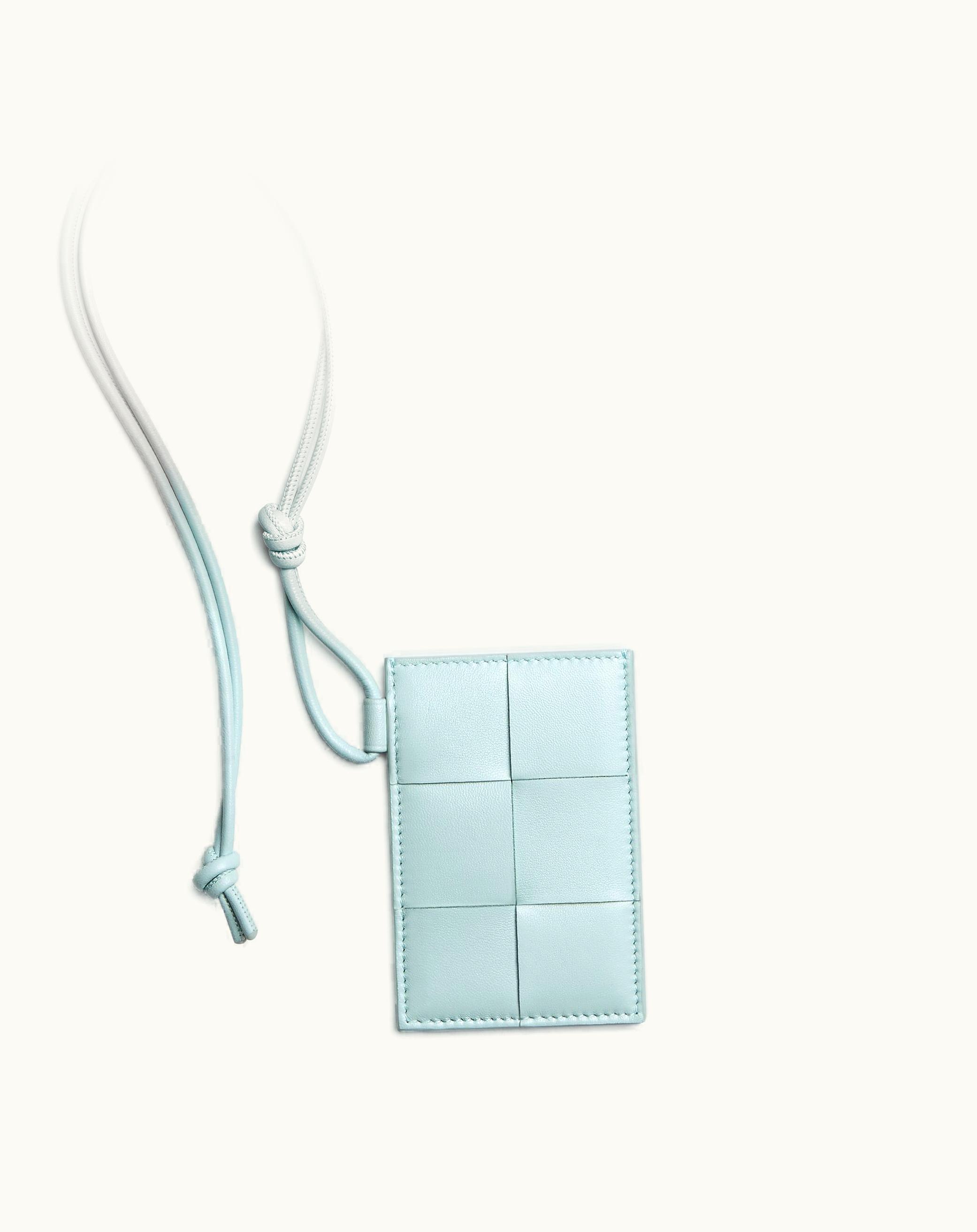 Bottega Veneta Bottega Veneta Women's Cassette Badge Holder In Teal Washed
