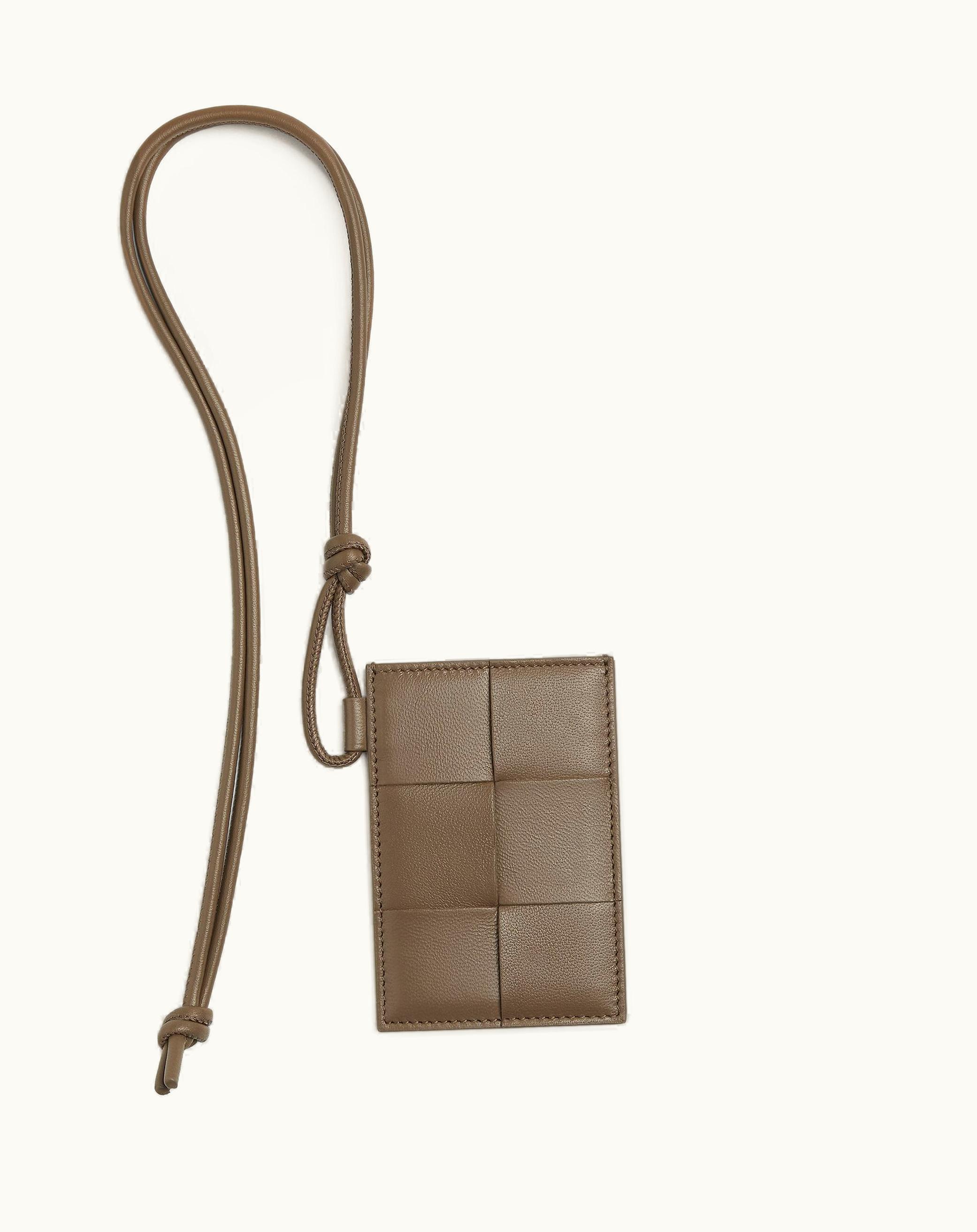 Bottega Veneta Bottega Veneta Women's Cassette Badge Holder In Taupe Grey