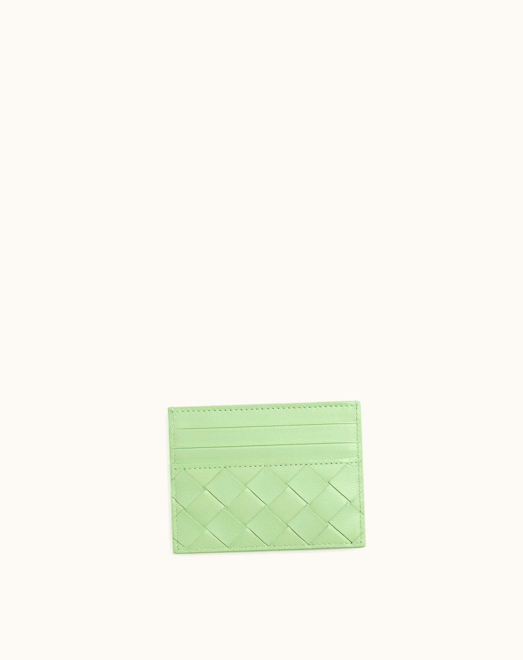 Bottega Veneta Bottega Veneta Women's Intrecciato Credit Card Case In Fresh Mint