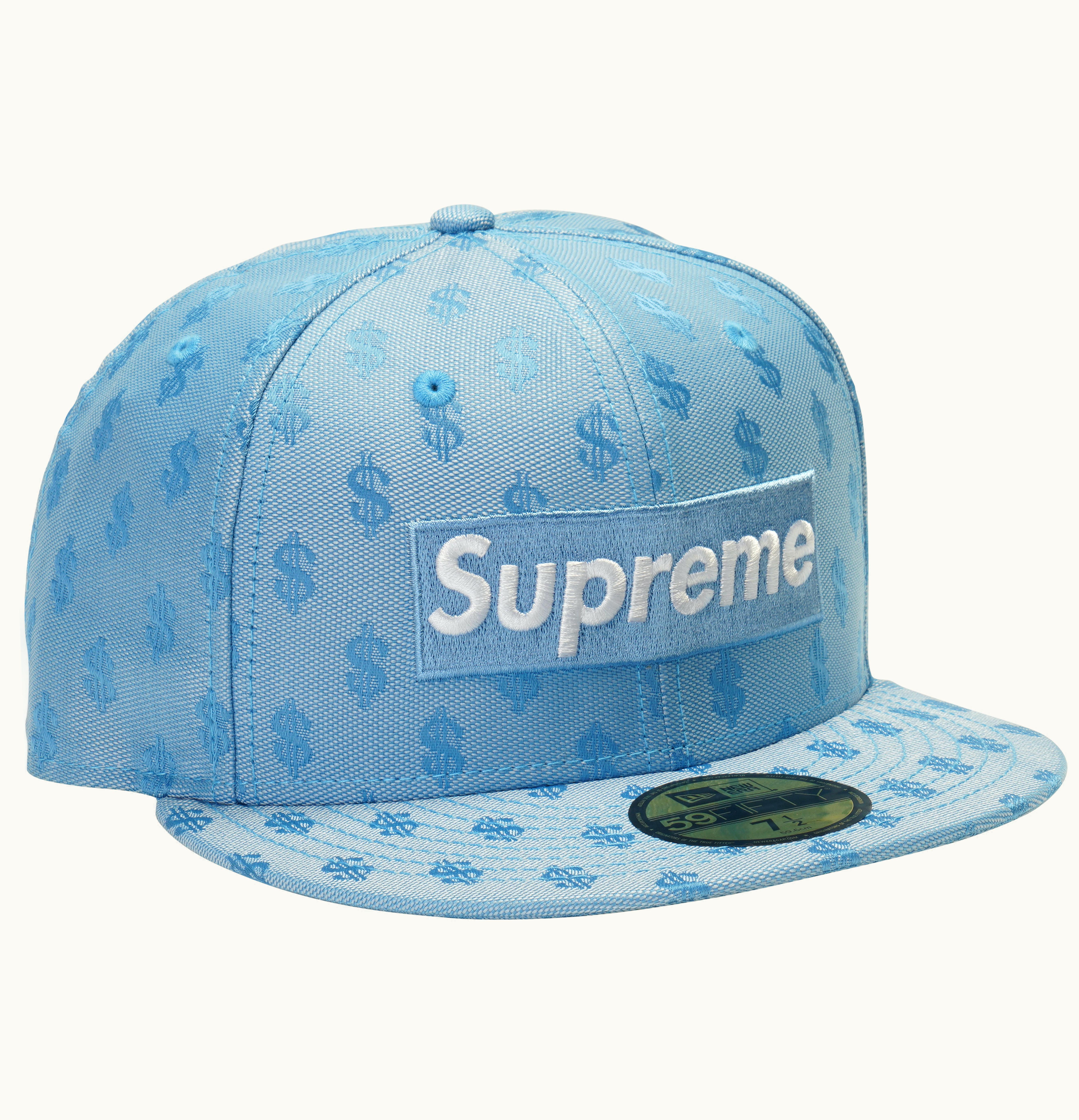 Supreme Supreme Monogram Box Logo New Era Light Blue