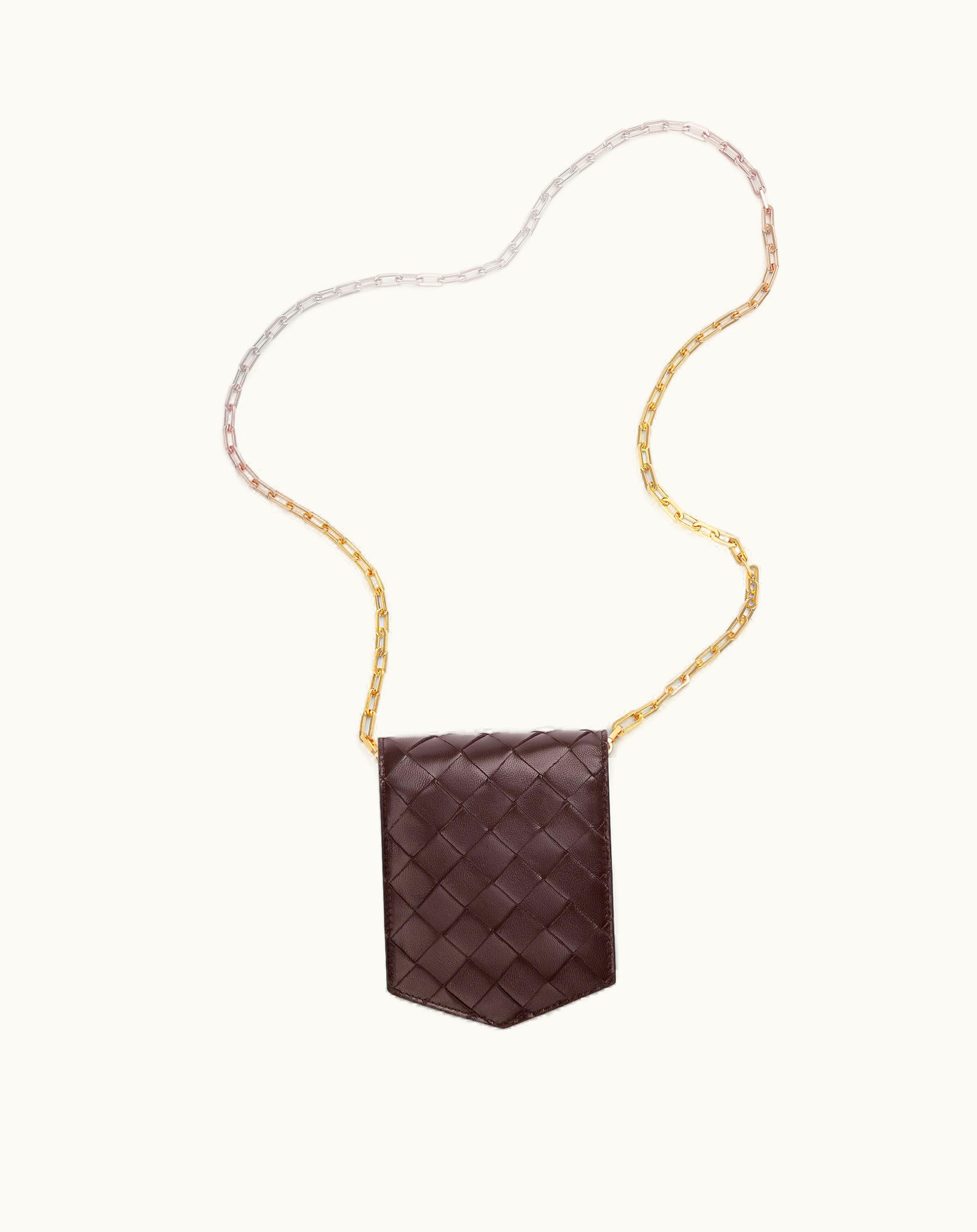 Bottega Veneta Bottega Veneta Women's Intrecciato Card Case On Chain In Fondant