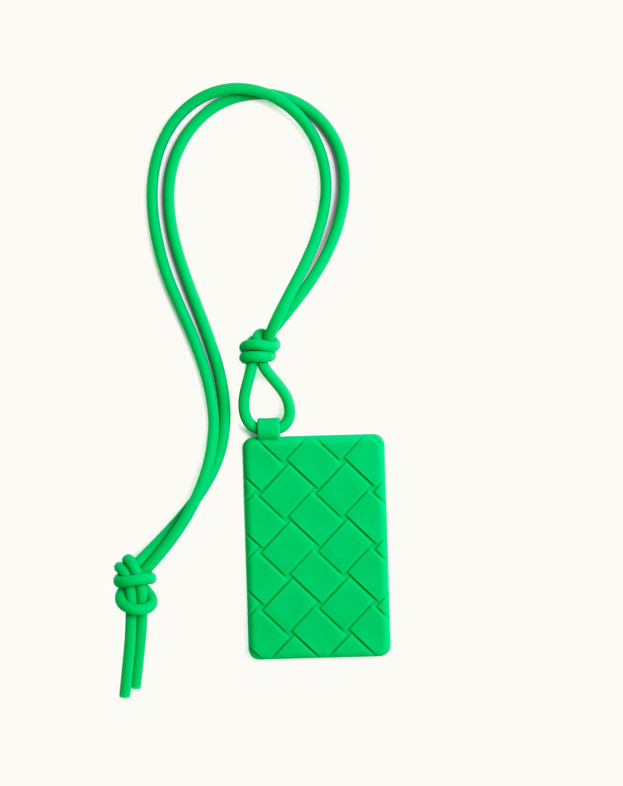 Bottega Veneta Bottega Veneta Men's Card Case On Strap In Parakeet