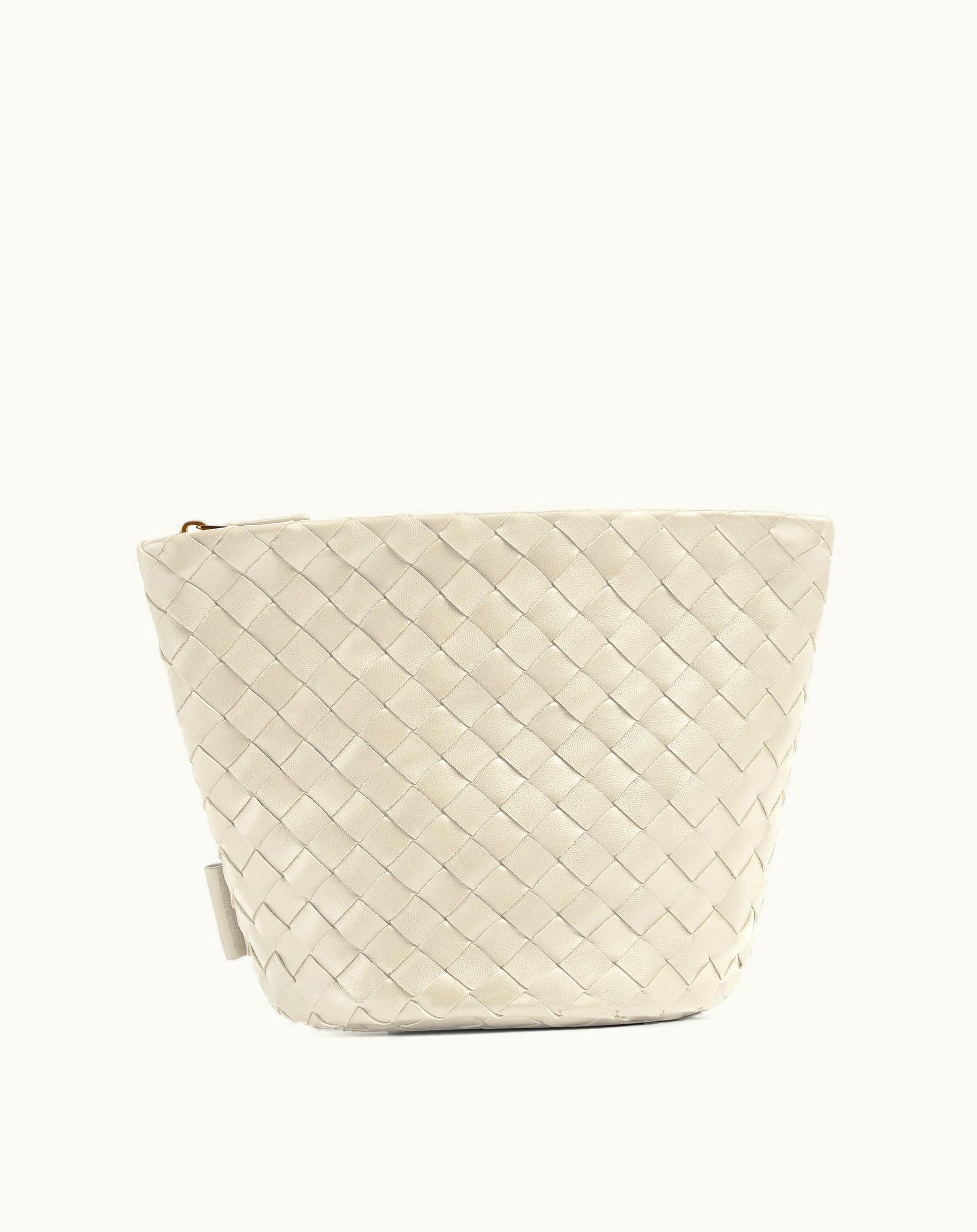 Bottega Veneta Bottega Veneta Women's Medium Intrecciato Bucket Pouch In Plaster