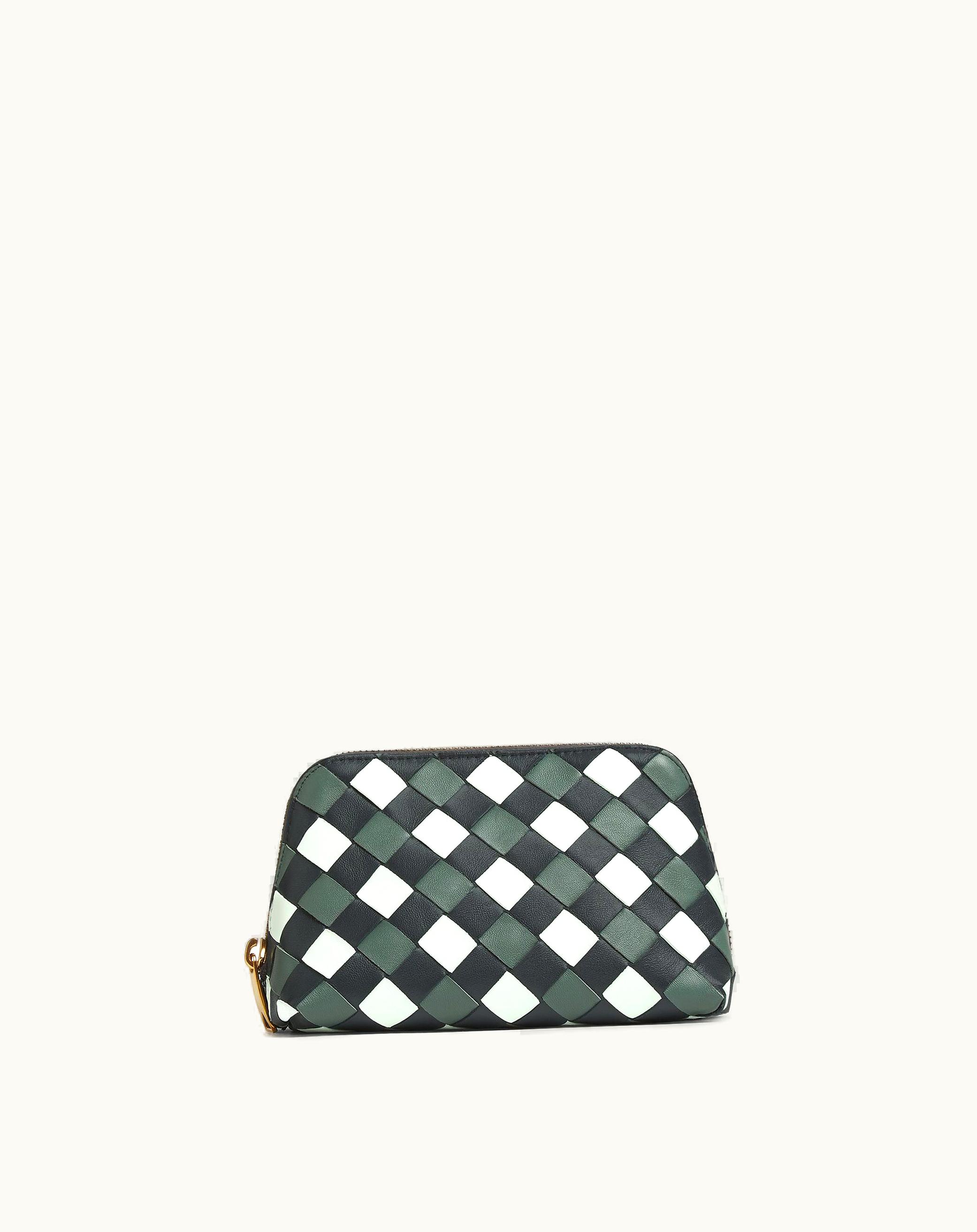 Bottega Veneta Bottega Veneta Women's Intrecciato Beauty Pouch In Ardoise / Glacier / Aloe