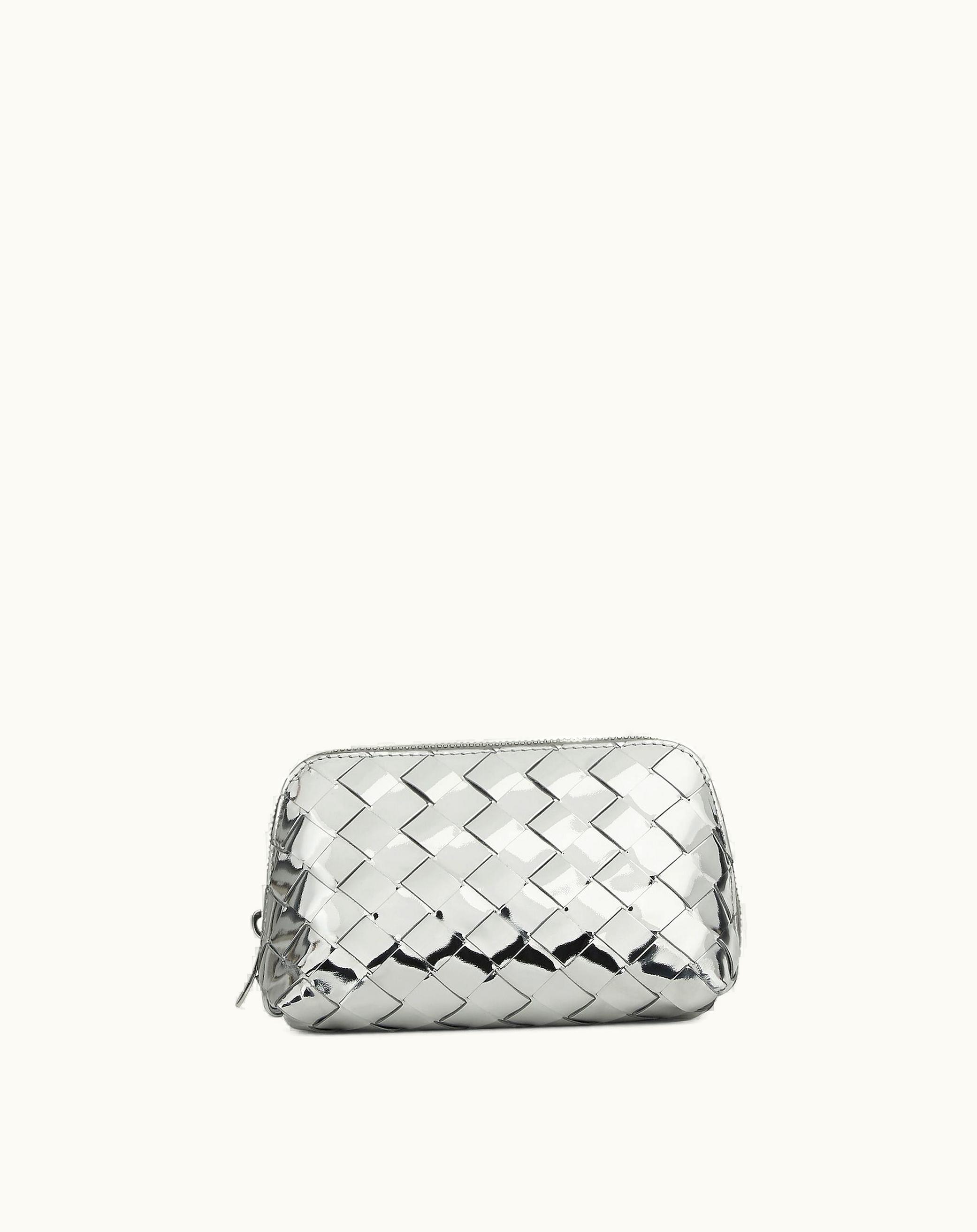 Bottega Veneta Bottega Veneta Women's Intrecciato Beauty Pouch In Silver
