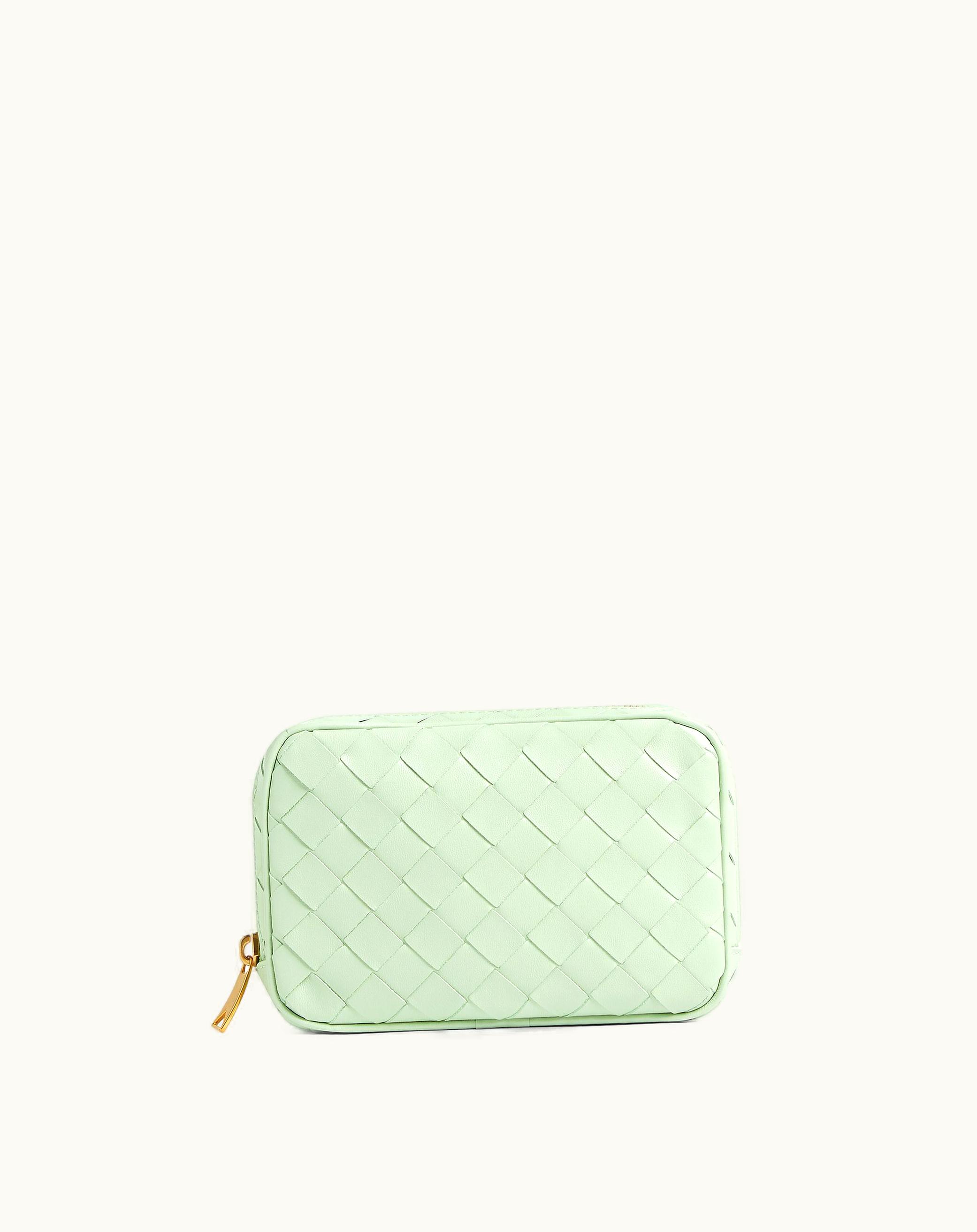 Bottega Veneta Bottega Veneta Women's Intrecciato Small Zipped Organizing Pouch In Fresh Mint