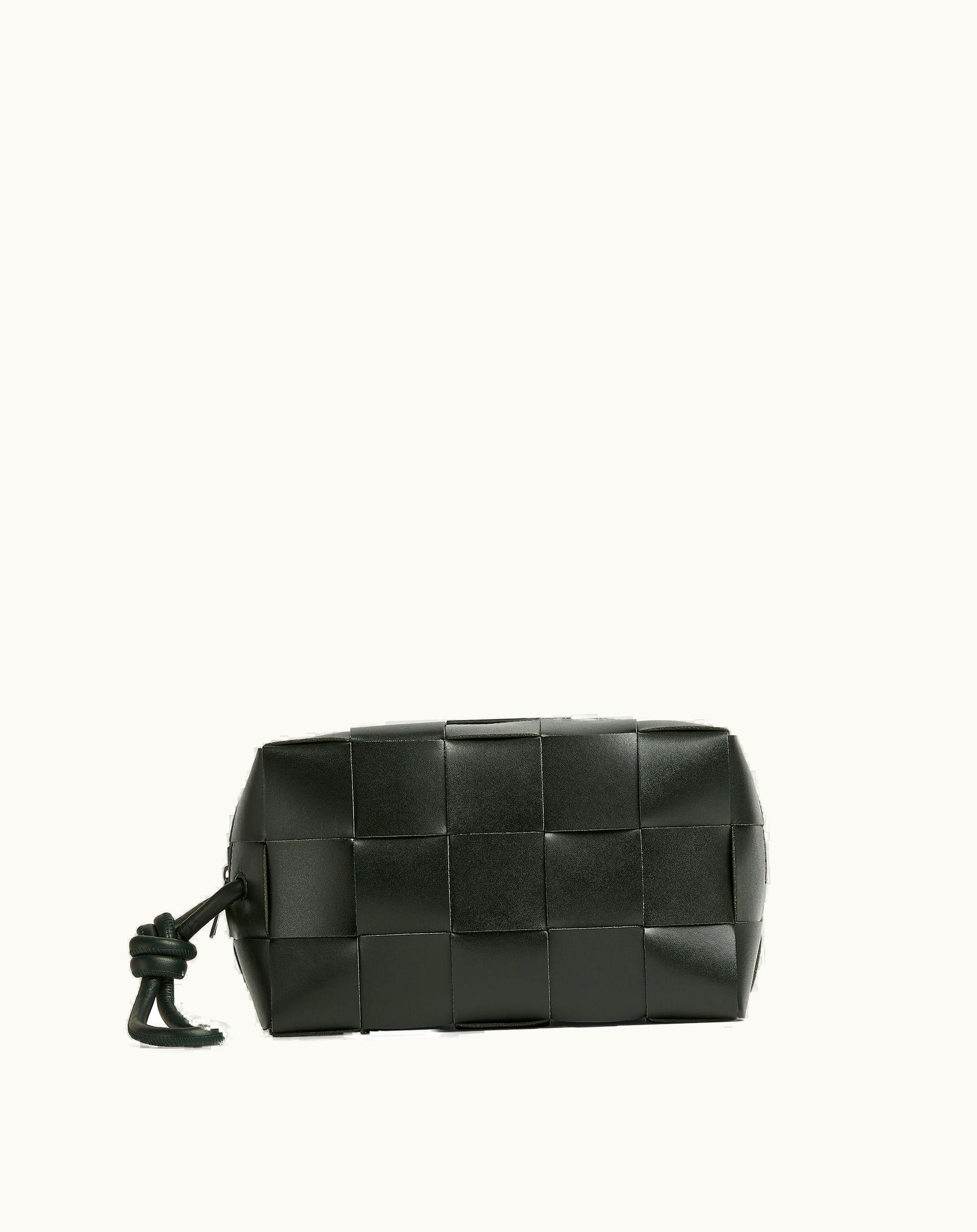 Bottega Veneta Bottega Veneta Men's Cassette Travel Pouch In Dark Green