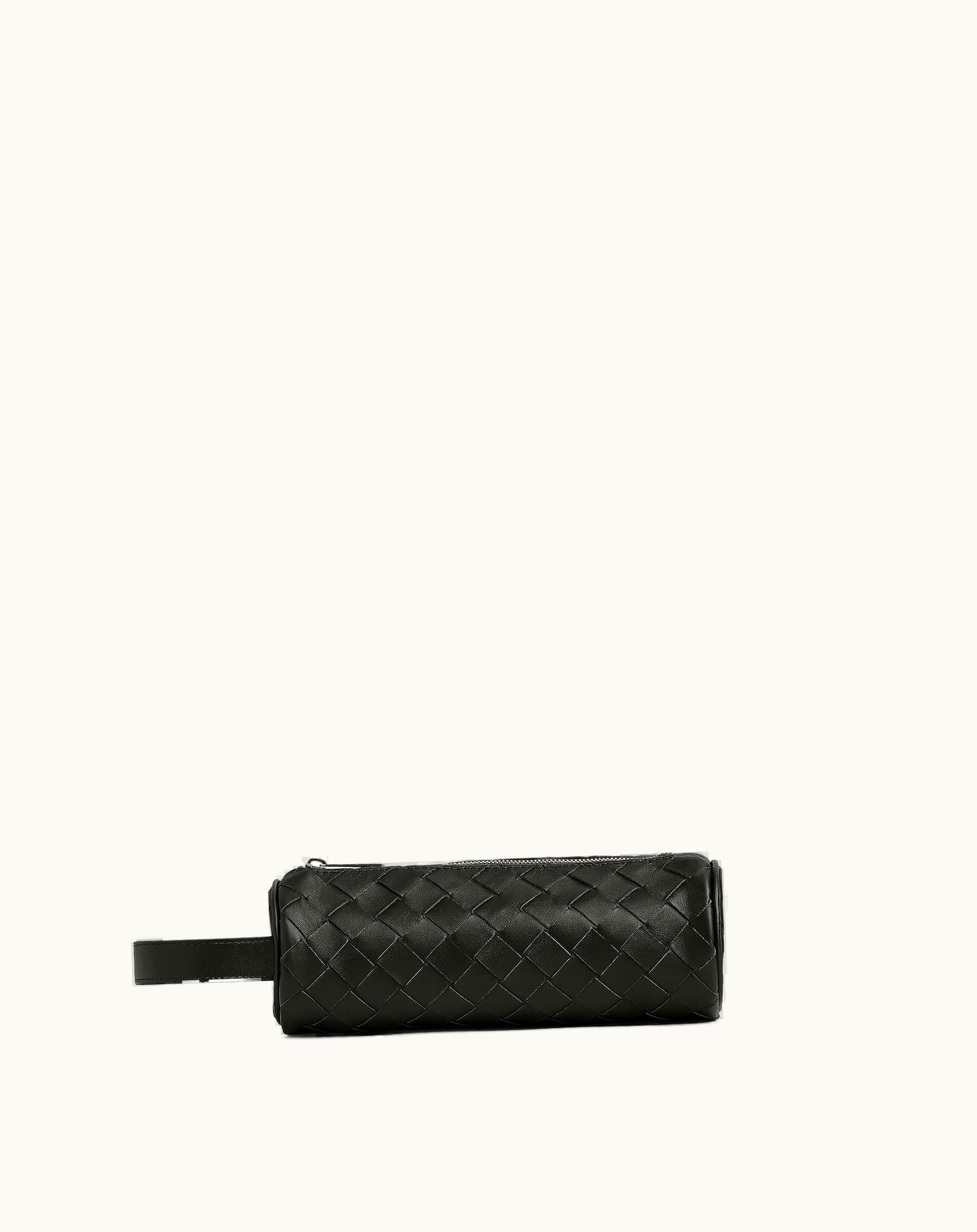 Bottega Veneta Bottega Veneta Intrecciato Cylinder Pencil Case In Black
