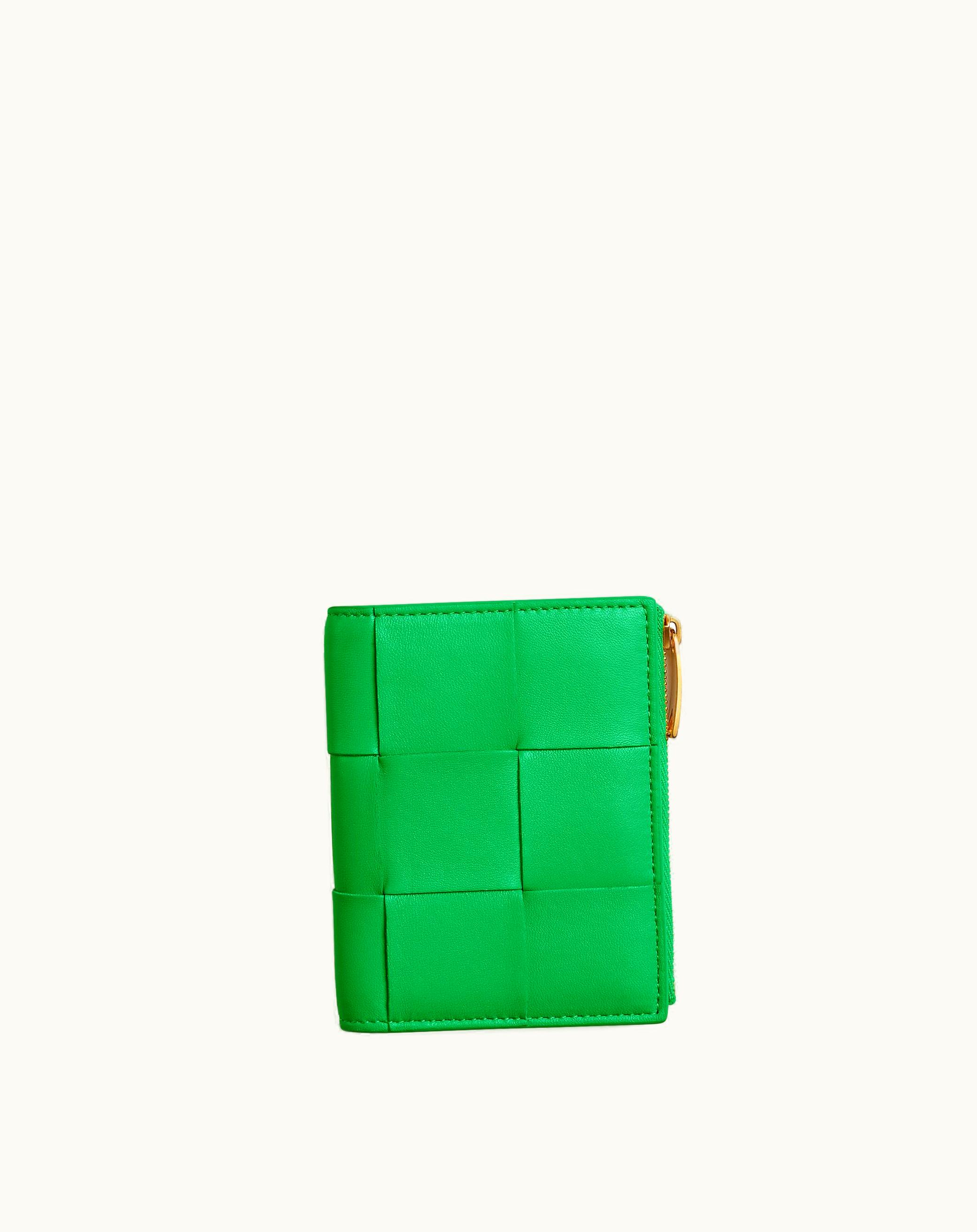 Bottega Veneta Bottega Veneta Women's Small Cassette Bi-Fold Zip Wallet In Parakeet