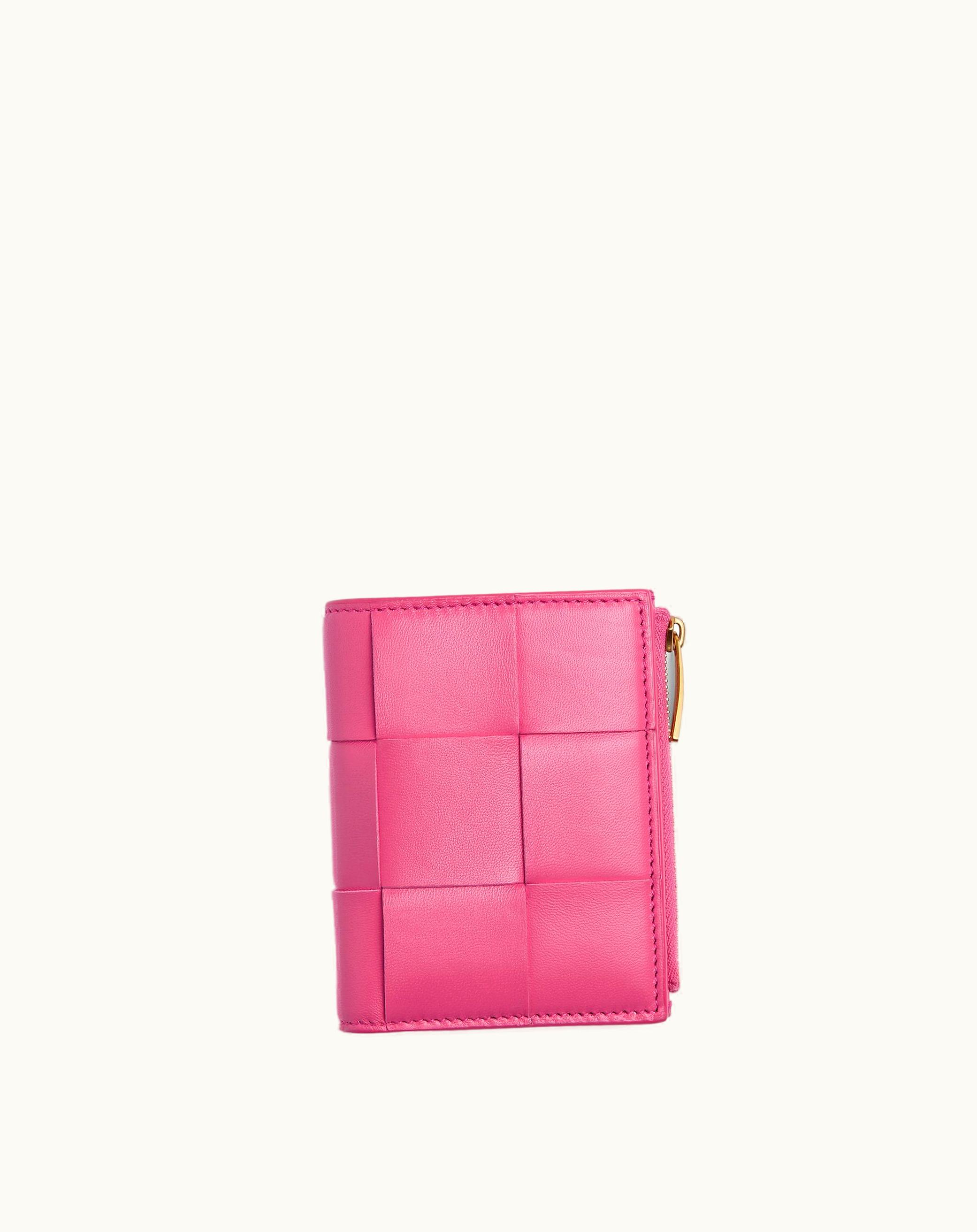 Bottega Veneta Bottega Veneta Women's Small Cassette Bi-Fold Zip Wallet In Milkshake