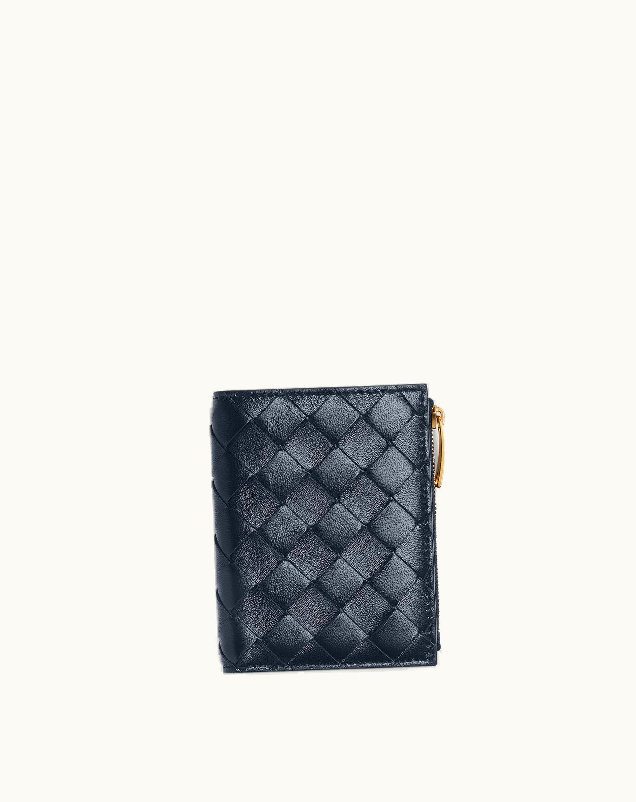 Bottega Veneta Bottega Veneta Women's Small Intrecciato Bi-Fold Zip Wallet In Space
