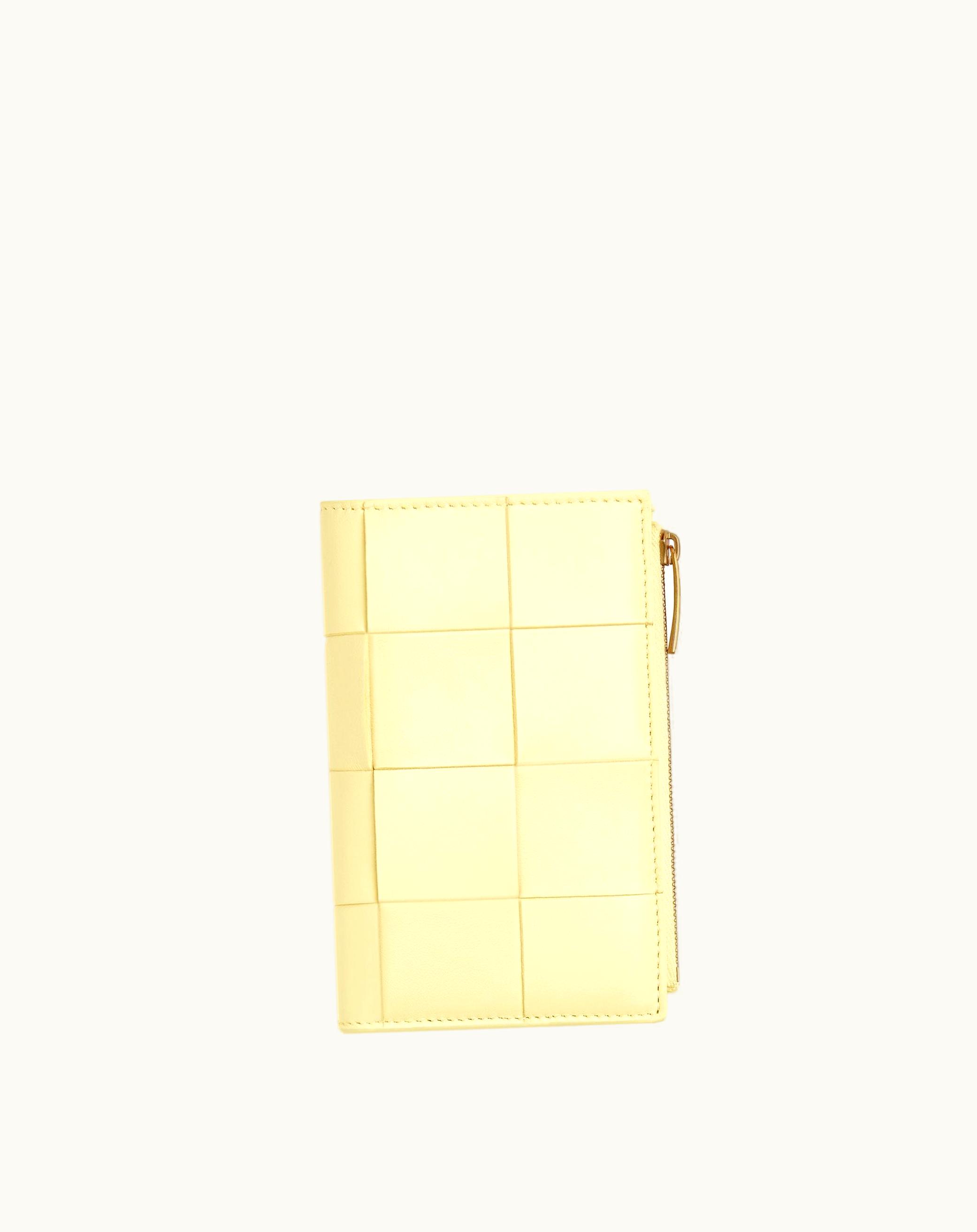 Bottega Veneta Bottega Veneta Women's Medium Cassette Bi-Fold Zip Wallet In Camomile