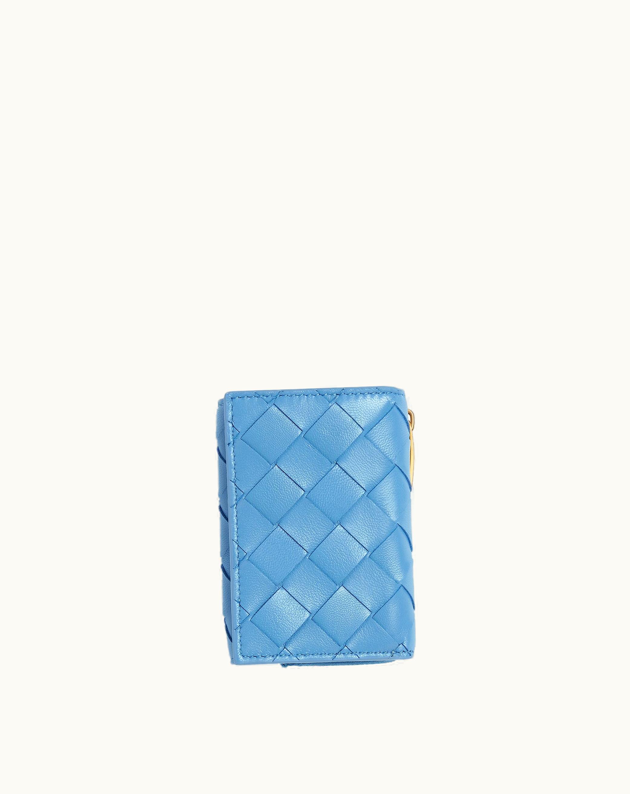Bottega Veneta Bottega Veneta Women's Small Intrecciato Tri-Fold Zip Wallet In Windswept