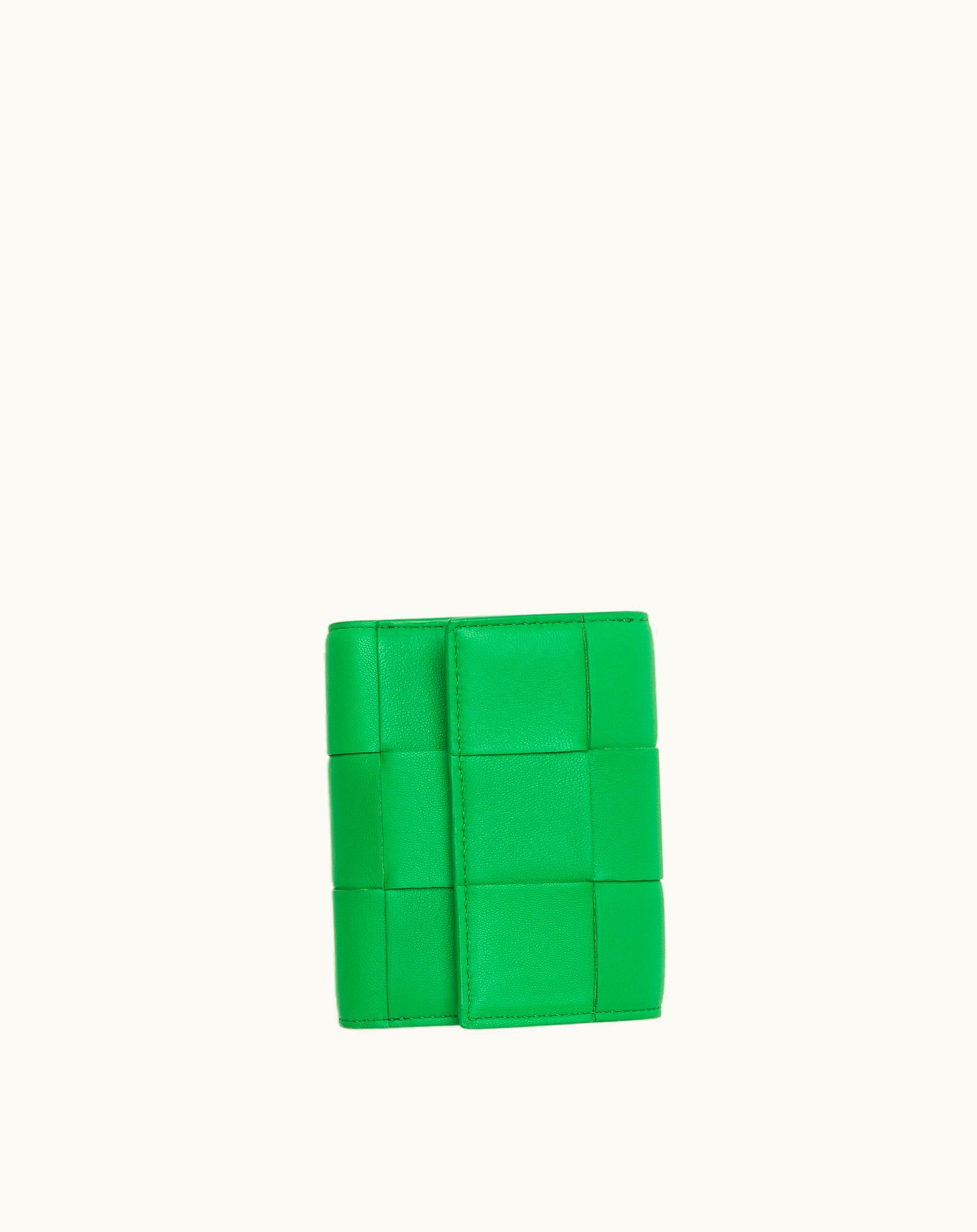 Bottega Veneta Bottega Veneta Women's Cassette Tri-Fold Zip Wallet In Parakeet