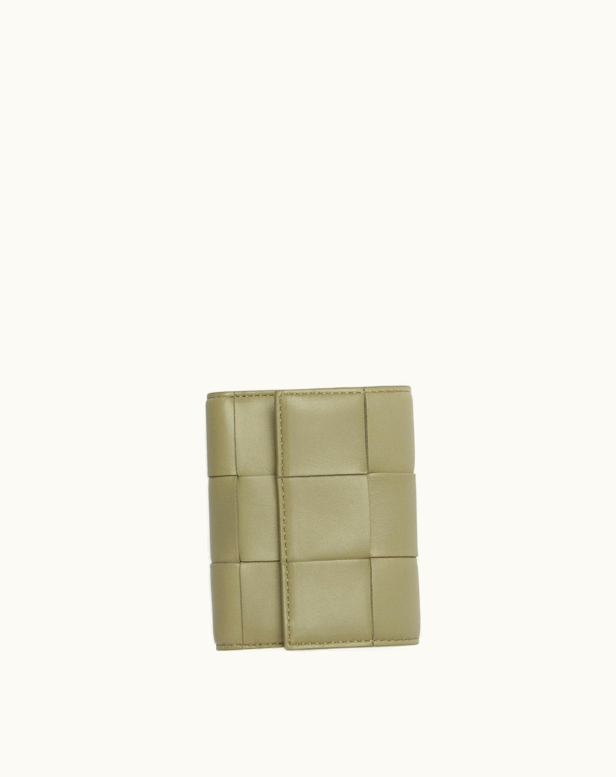 Bottega Veneta Bottega Veneta Women's Cassette Tri-Fold Zip Wallet In Travertine