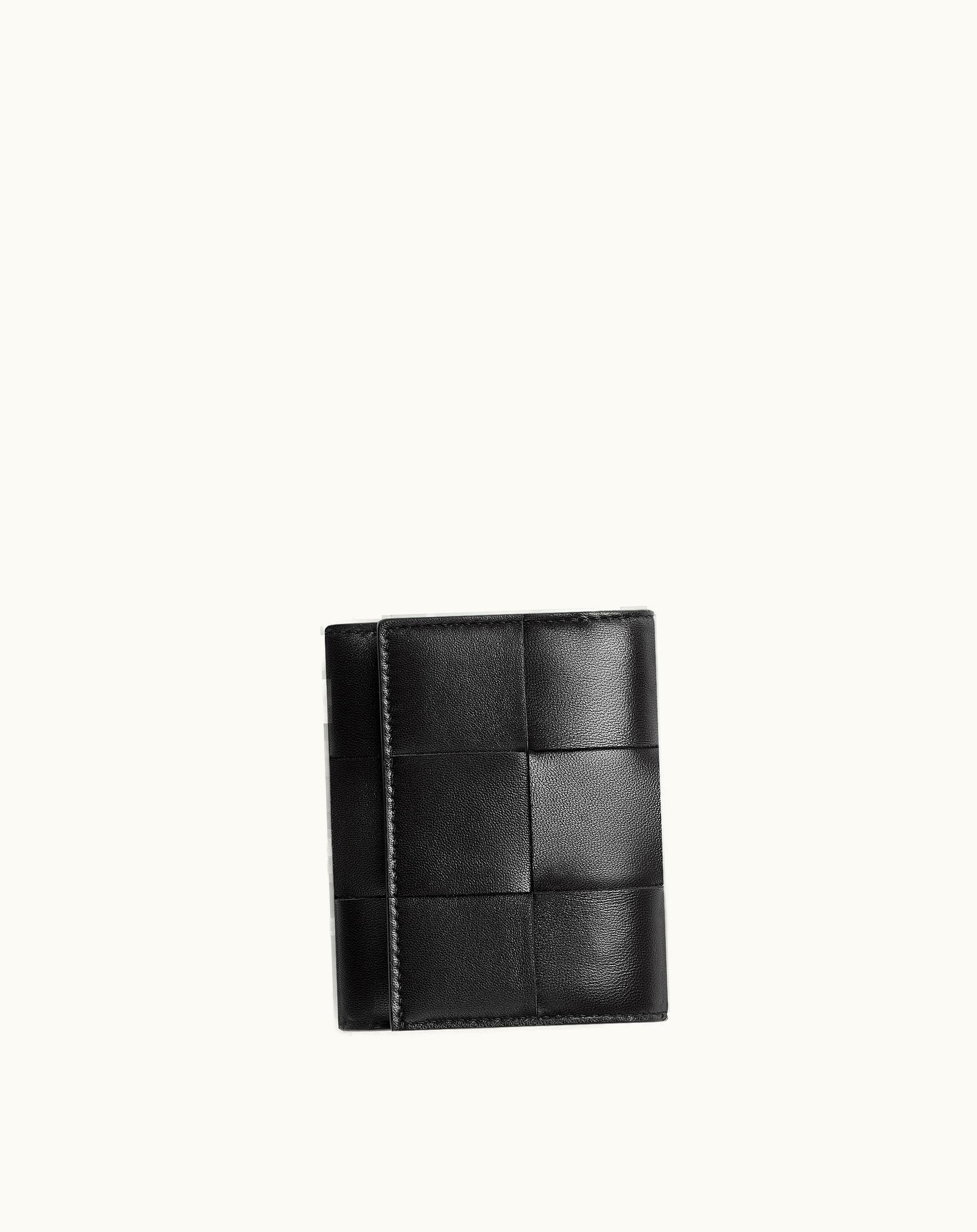 Bottega Veneta Bottega Veneta Women's Cassette Tri-Fold Zip Wallet In Black