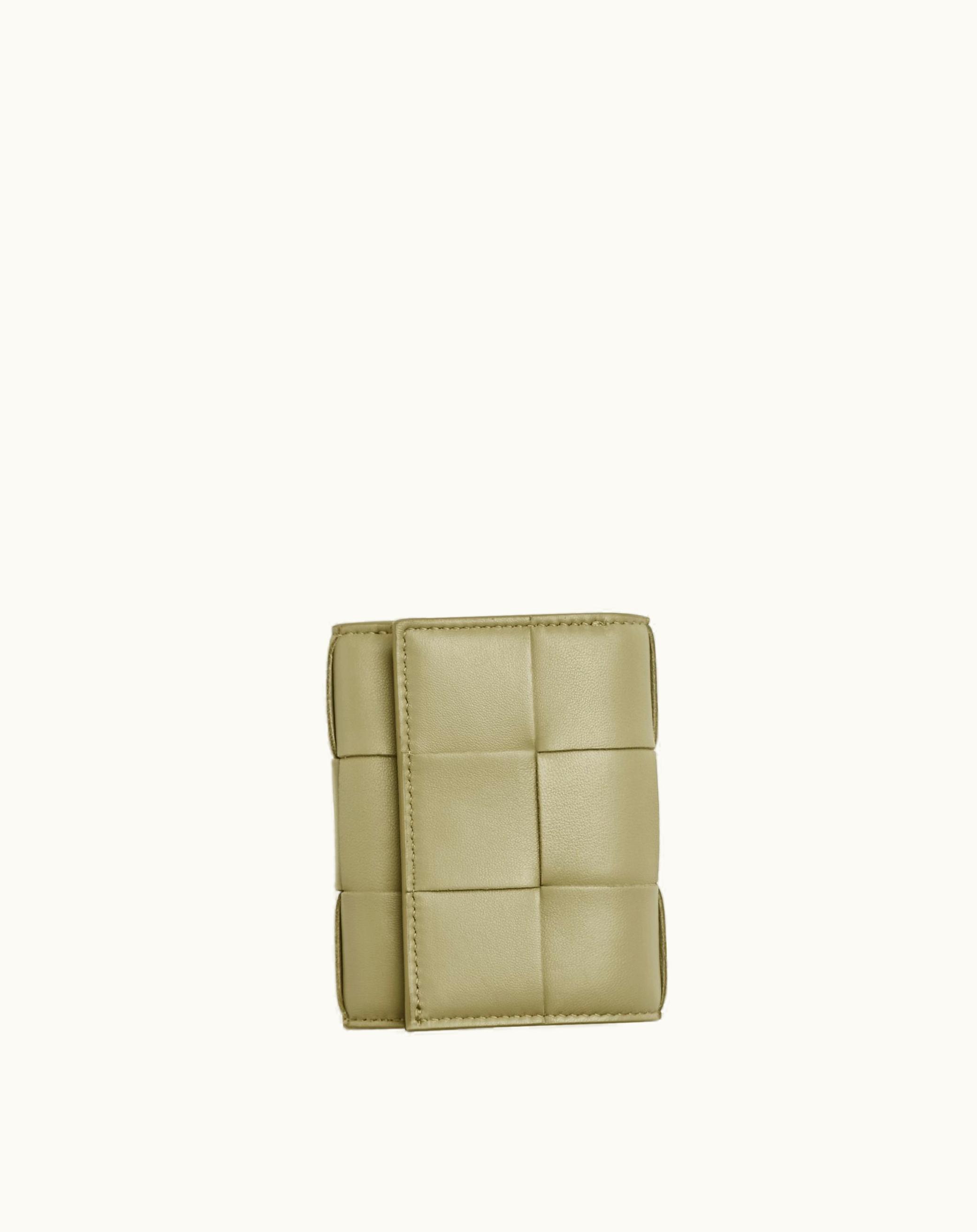 Bottega Veneta Bottega Veneta Women's Cassette Tri-Fold Zip Wallet In Travertine Travertine