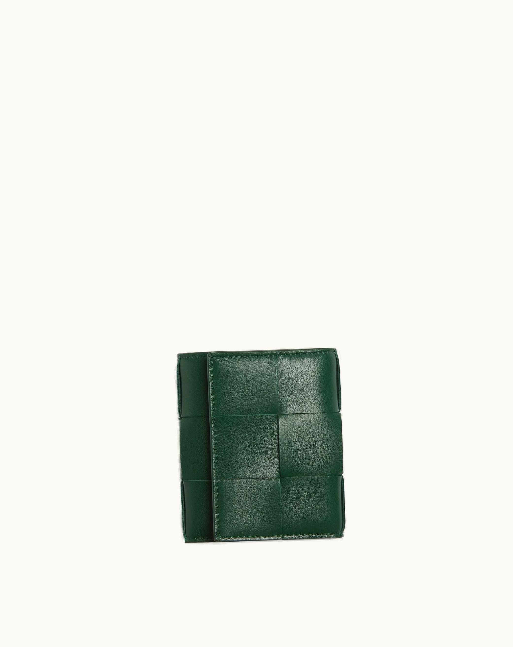 Bottega Veneta Bottega Veneta Women's Cassette Tri-Fold Wallet With Detachable Card Case In Raintree