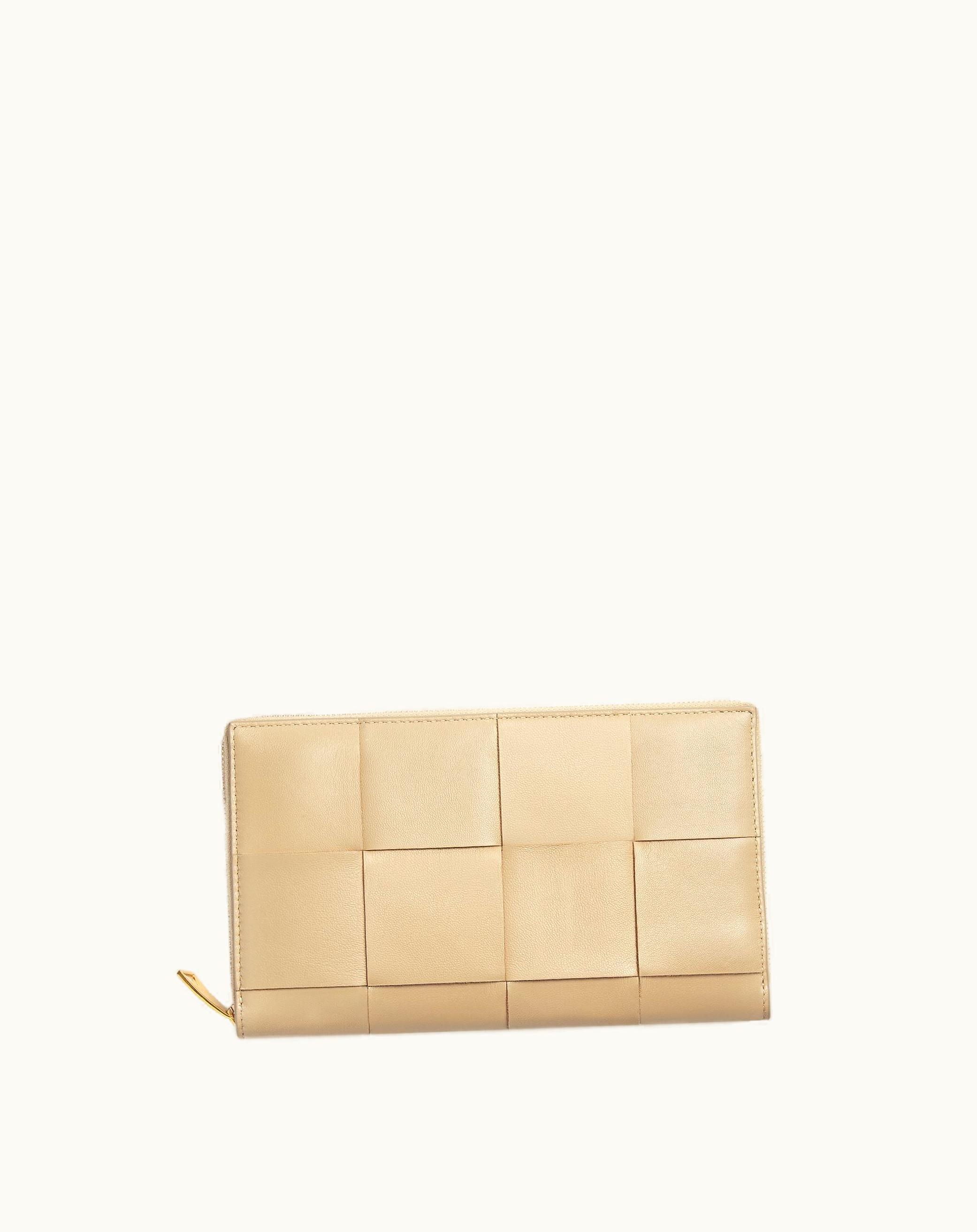 Bottega Veneta Bottega Veneta Women's Cassette Zip Around Wallet In Porridge