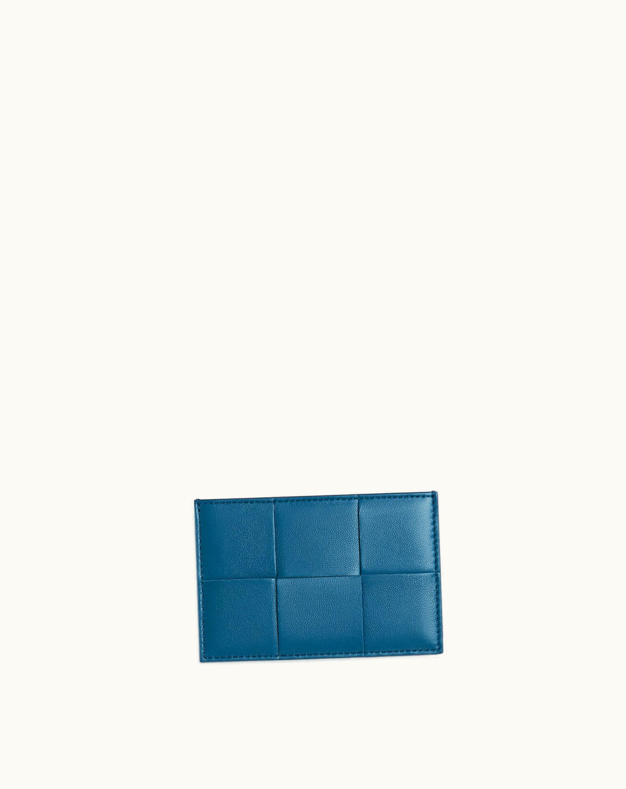 Bottega Veneta Bottega Veneta Women's Cassette Credit Card Case In Deep Pacific