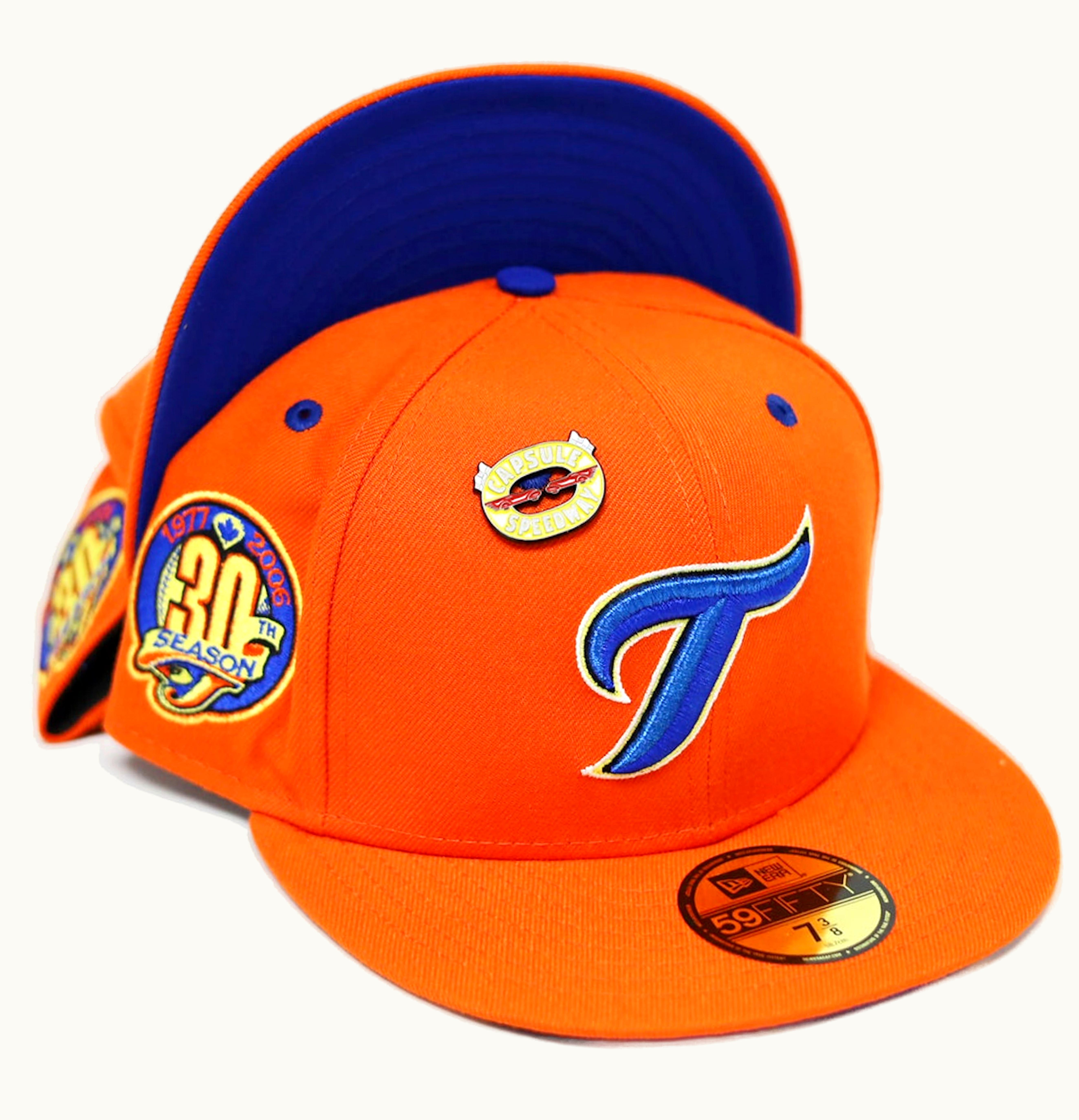 New Era New Era Toronto Blue Jays Capsule Speedway 30th Season 59Fifty Fitted Hat Orange Blue
