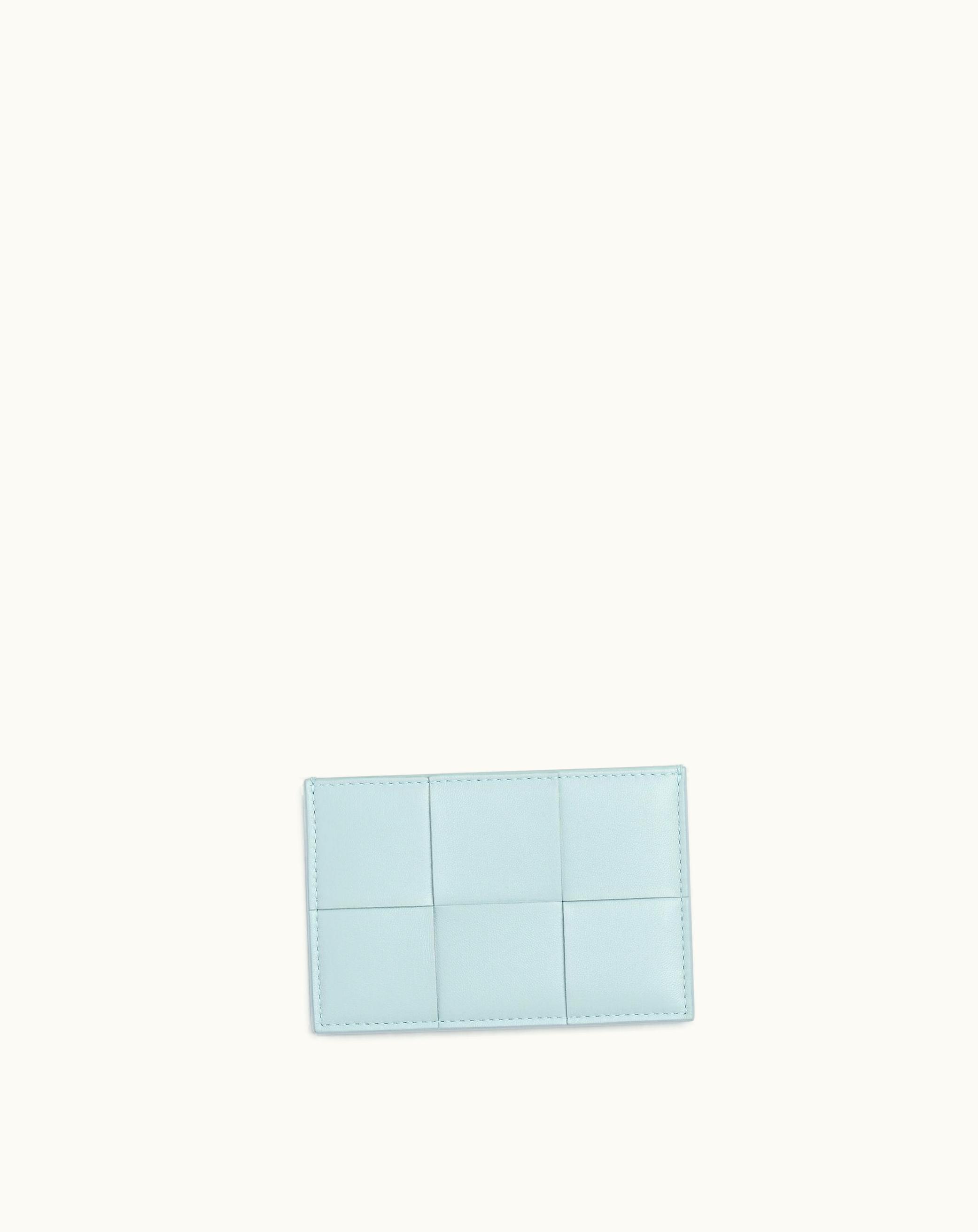 Bottega Veneta Bottega Veneta Women's Cassette Credit Card Case In Teal Washed