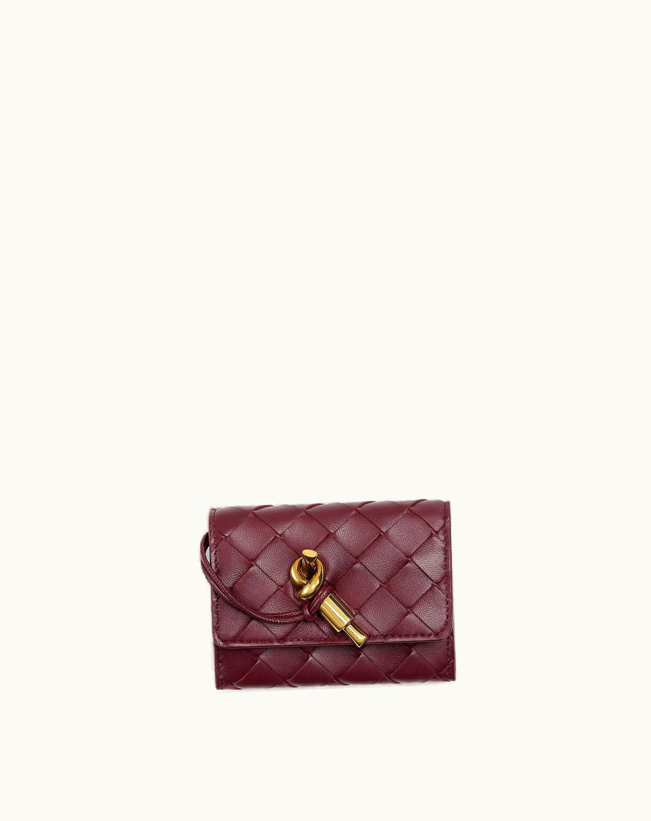 Bottega Veneta Bottega Veneta Women's Andiamo Envelope Card Case In Barolo