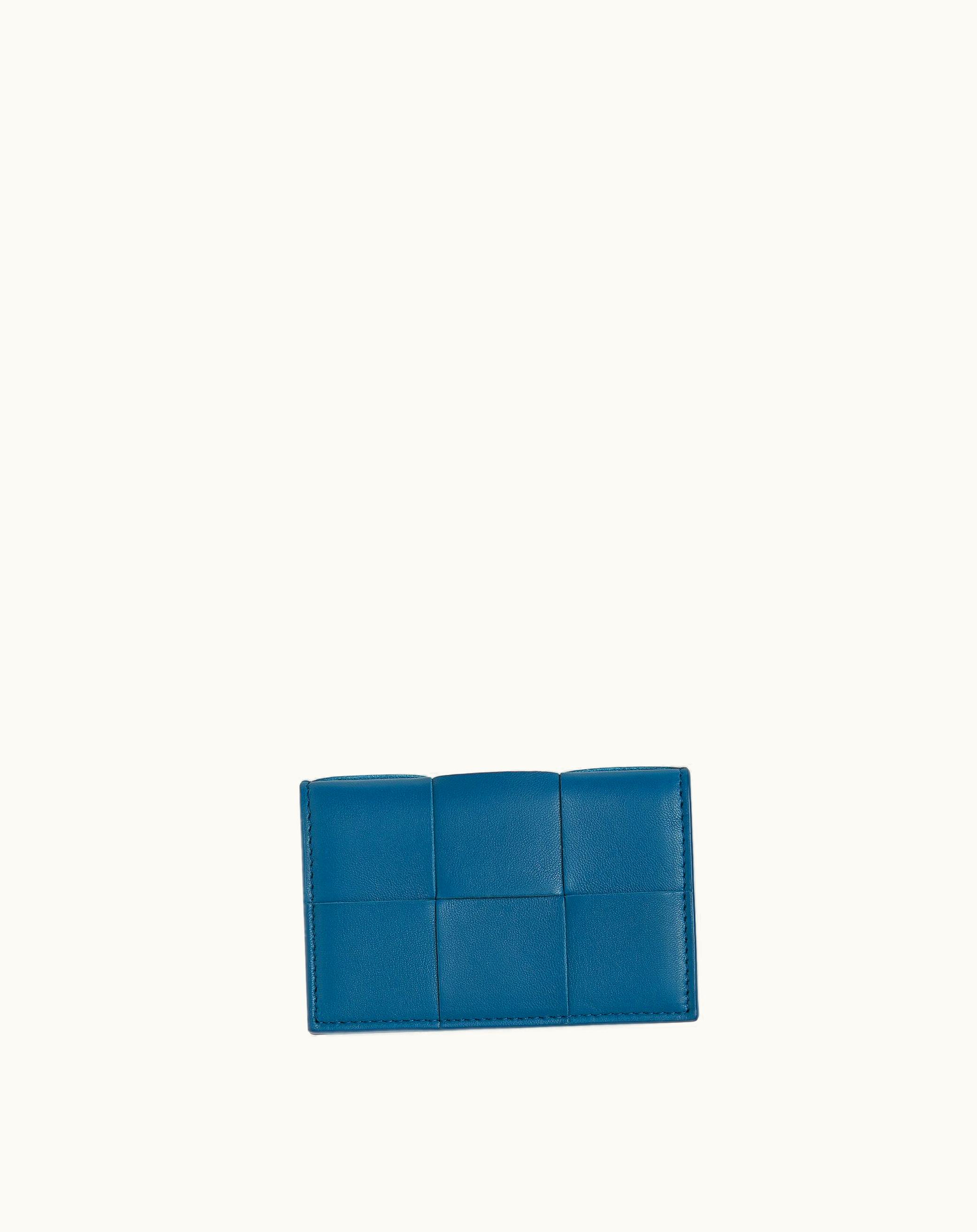 Bottega Veneta Bottega Veneta Women's Cassette Business Card Case In Deep Pacific