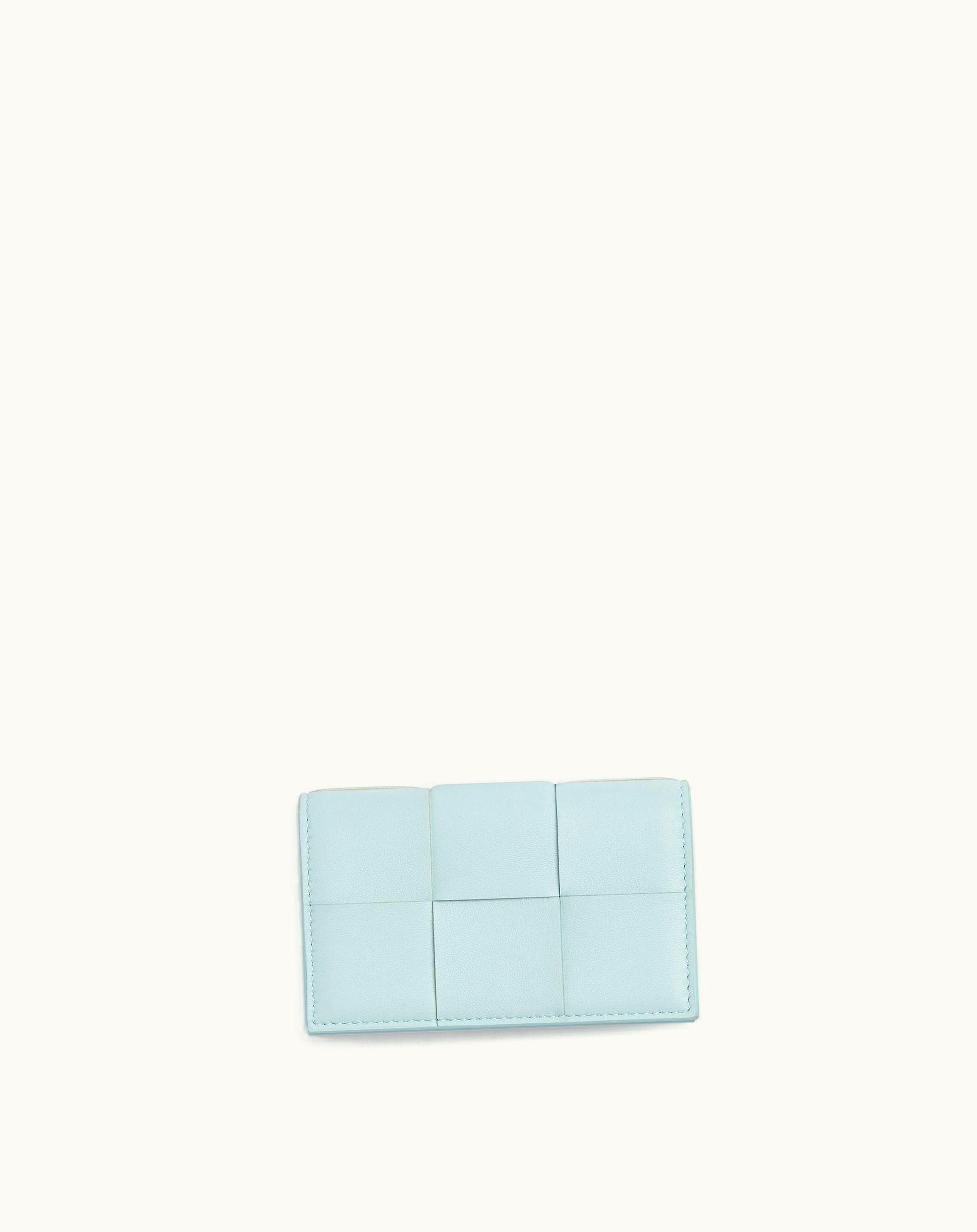 Bottega Veneta Bottega Veneta Women's Cassette Business Card Case In Teal Washed